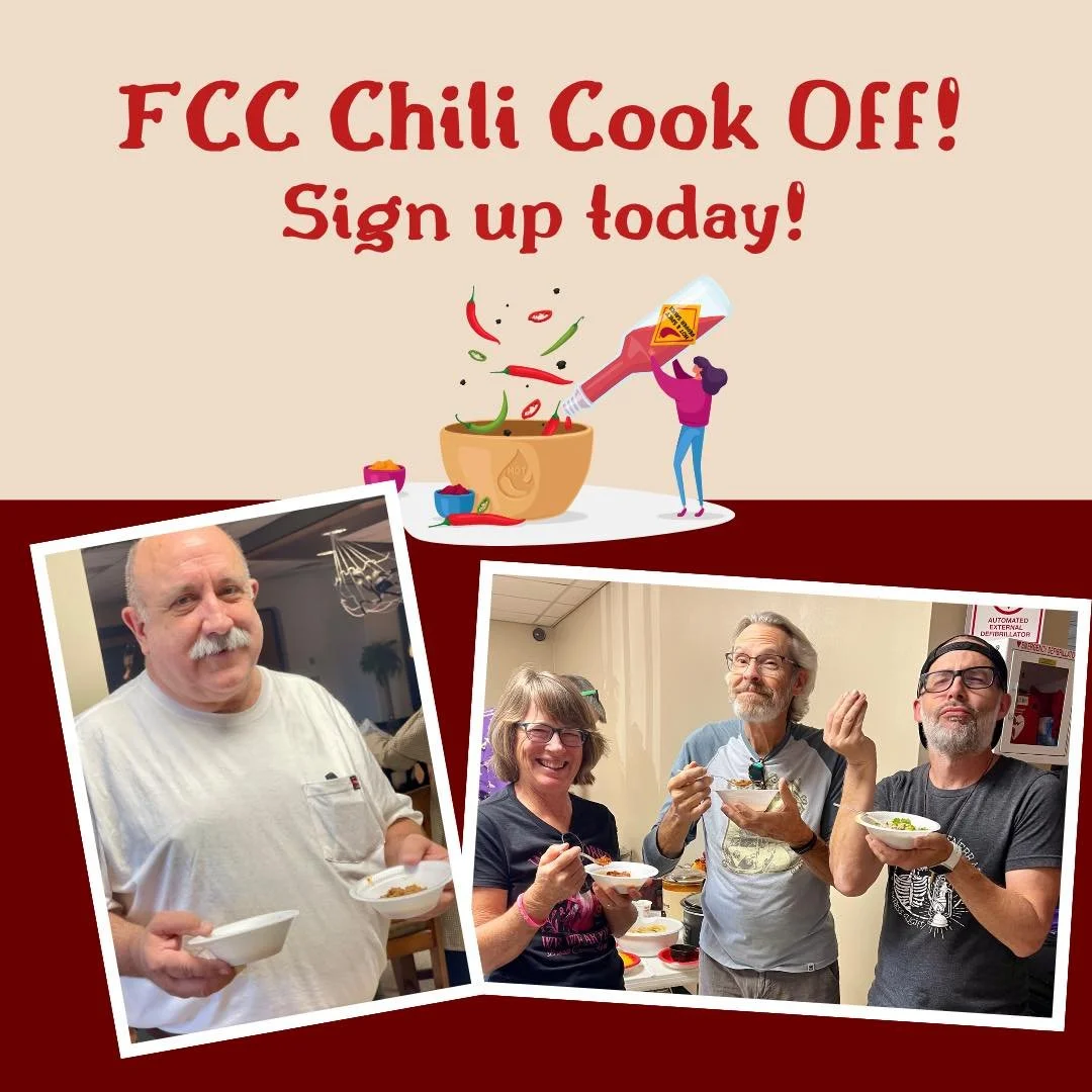 Got a killer chili recipe? 🌶️
Join our FCC Chili Cook-Off on Saturday, October 19 from 3&ndash;5 PM!
All you need to do is make a pot for tasting and bring it to share &mdash; our judges will take care of the rest! 🏆
Sign up in the comments to comp