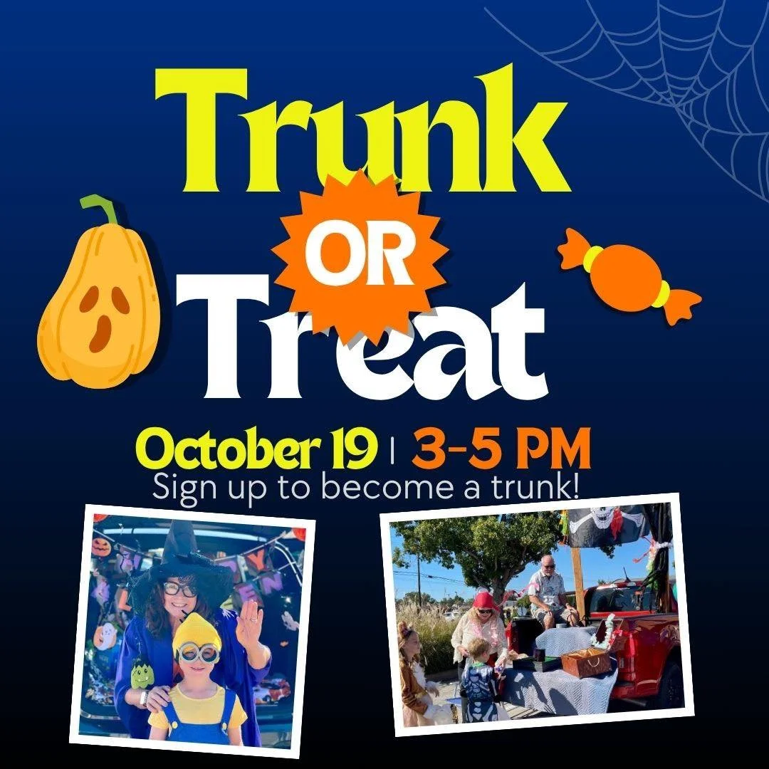 We&rsquo;re gearing up for our annual Trunk or Treat on October 19 | 3&ndash;5 PM &mdash; and we need you!
Decorate a trunk, dress up, and help us make this a fun, candy-filled night for the community. 🍭
Sign up in the comments to claim your spot! ?