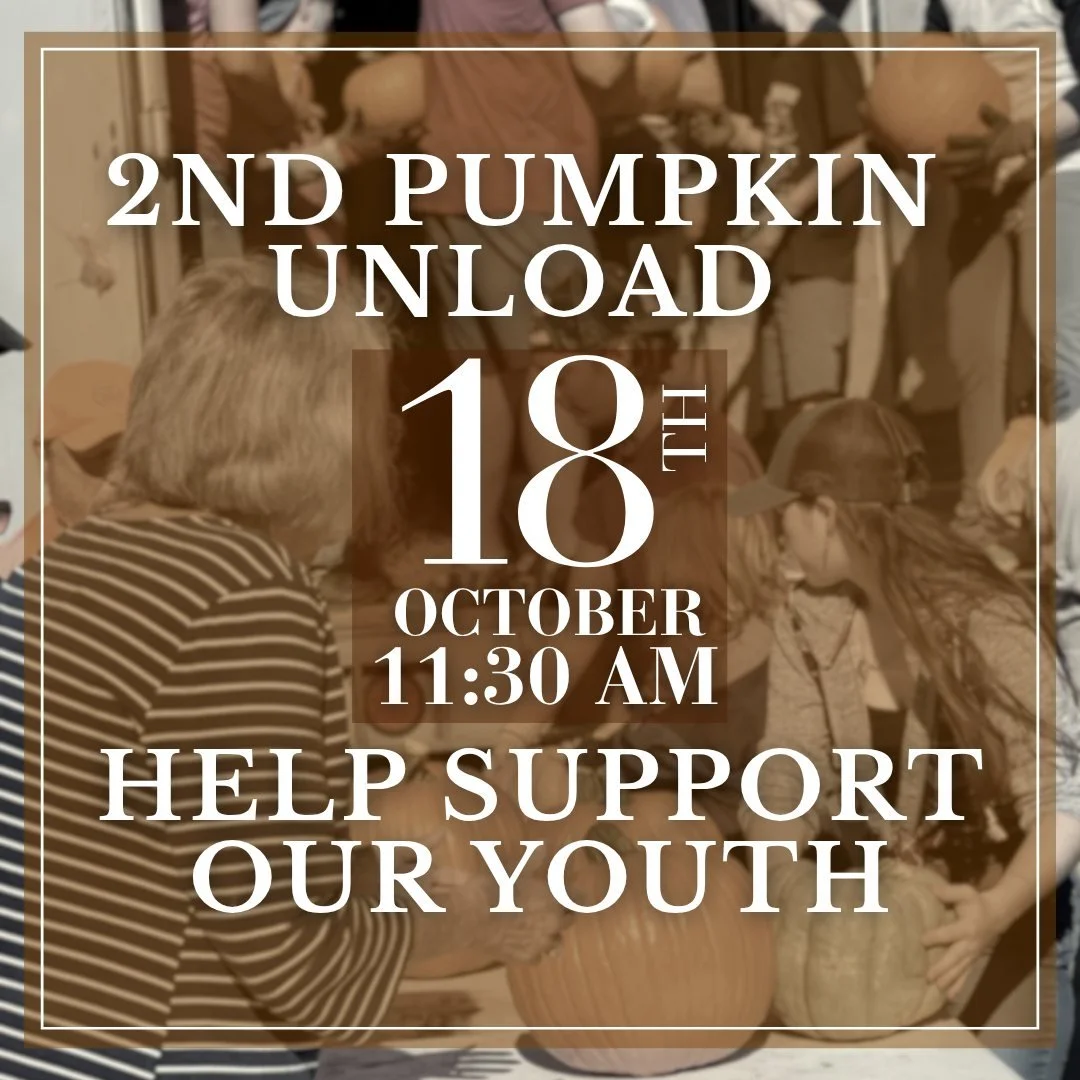 Pumpkins are on the move again! ππ
Join us Saturday, Oct. 18 at 11:30 AM for our second unload.
Come for the pumpkins, stay for the pizza and good company. πβ¨
Every hand helps — and we’d love to see you there!