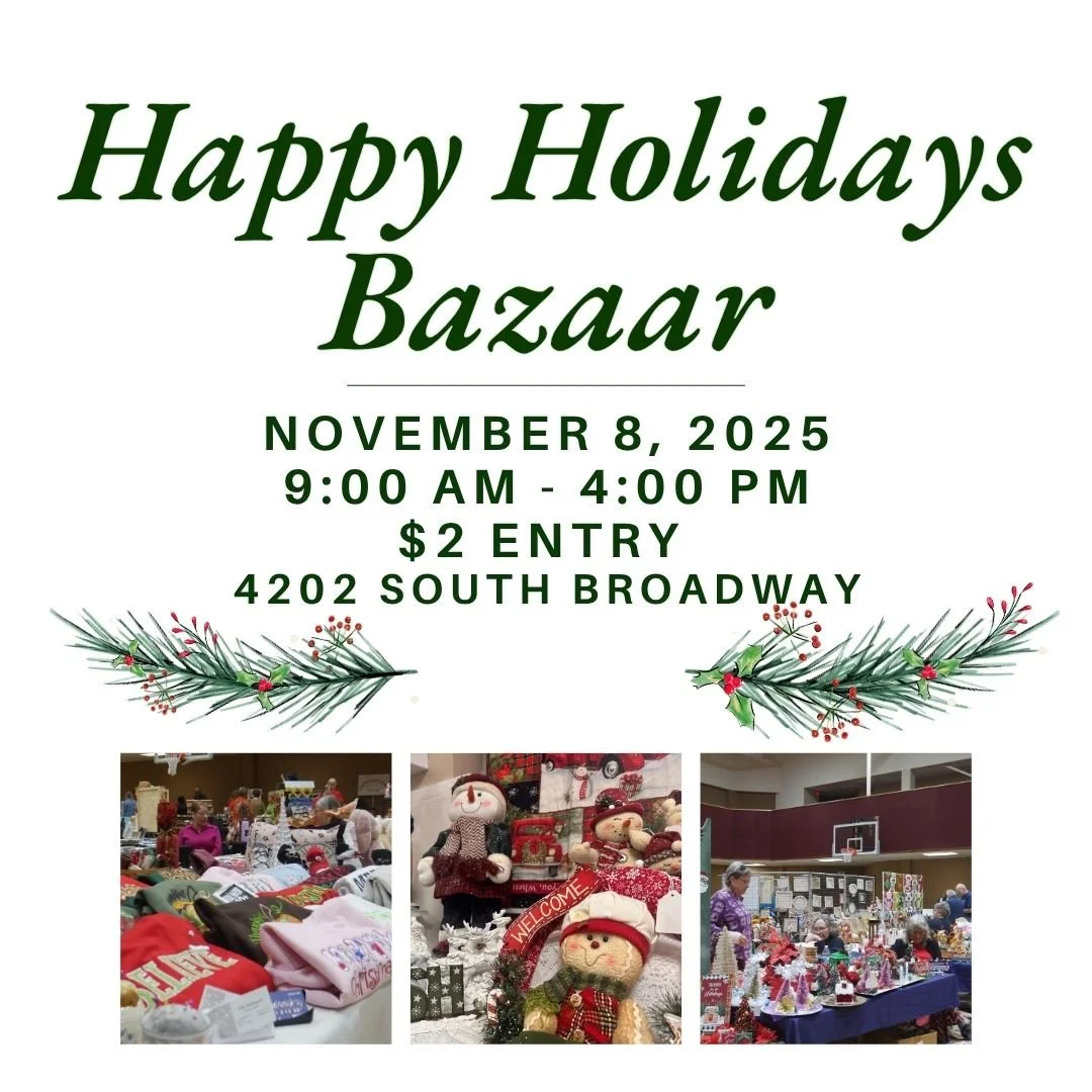 🎄✨ Mark your calendars for the Happy Holidays Bazaar &mdash; Saturday, November 8, 2025!
Shop handmade gifts, festive d&eacute;cor, and holiday goodies from local vendors right here in Tyler! 🎁

🕘 9:00 AM &ndash; 4:00 PM
📍 4202 South Broadway
💲 
