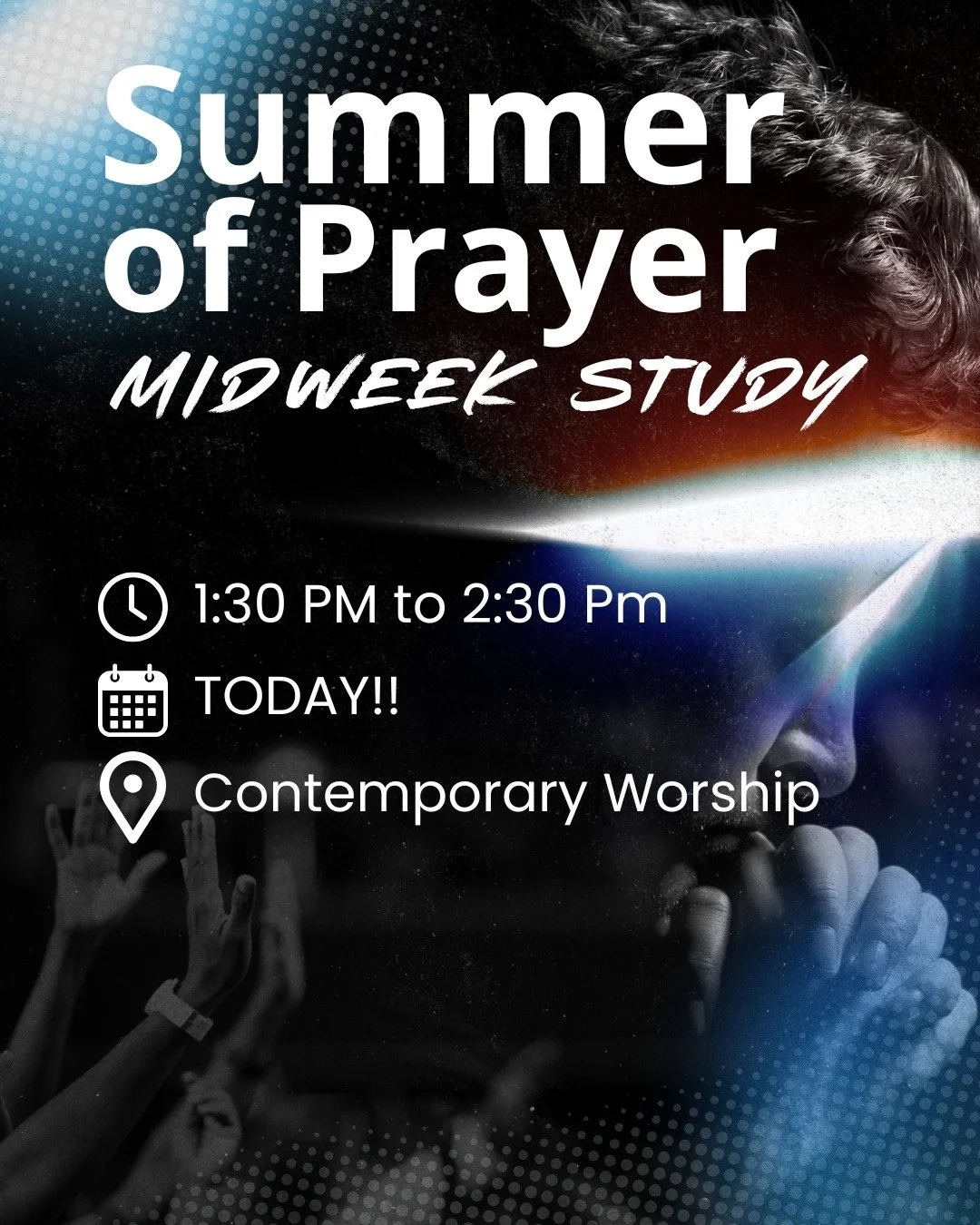 Join us this afternoon as Linda Dorsey leads our Summer of Prayer Midweek Study. Together, we'll explore prayer practices that can deepen our faith, bring peace, and help us connect more fully with God and one another.

🕜 1:30&ndash;2:30 PM
📍 Conte