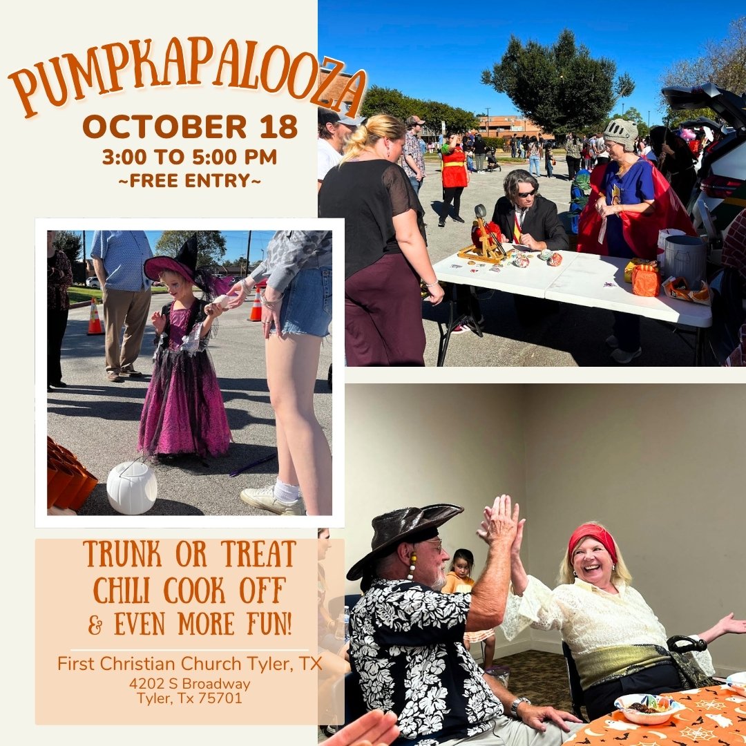 🍬Join us this Sunday for our Pumpkapalooza from 3 PM to 5 PM! 🎃 We'll have games, candy, trunk-or-treat, food trucks, and a chili contest that'll make your taste buds do a lil dance! 
Also, if you are part of our FCC family and want to sign up to h