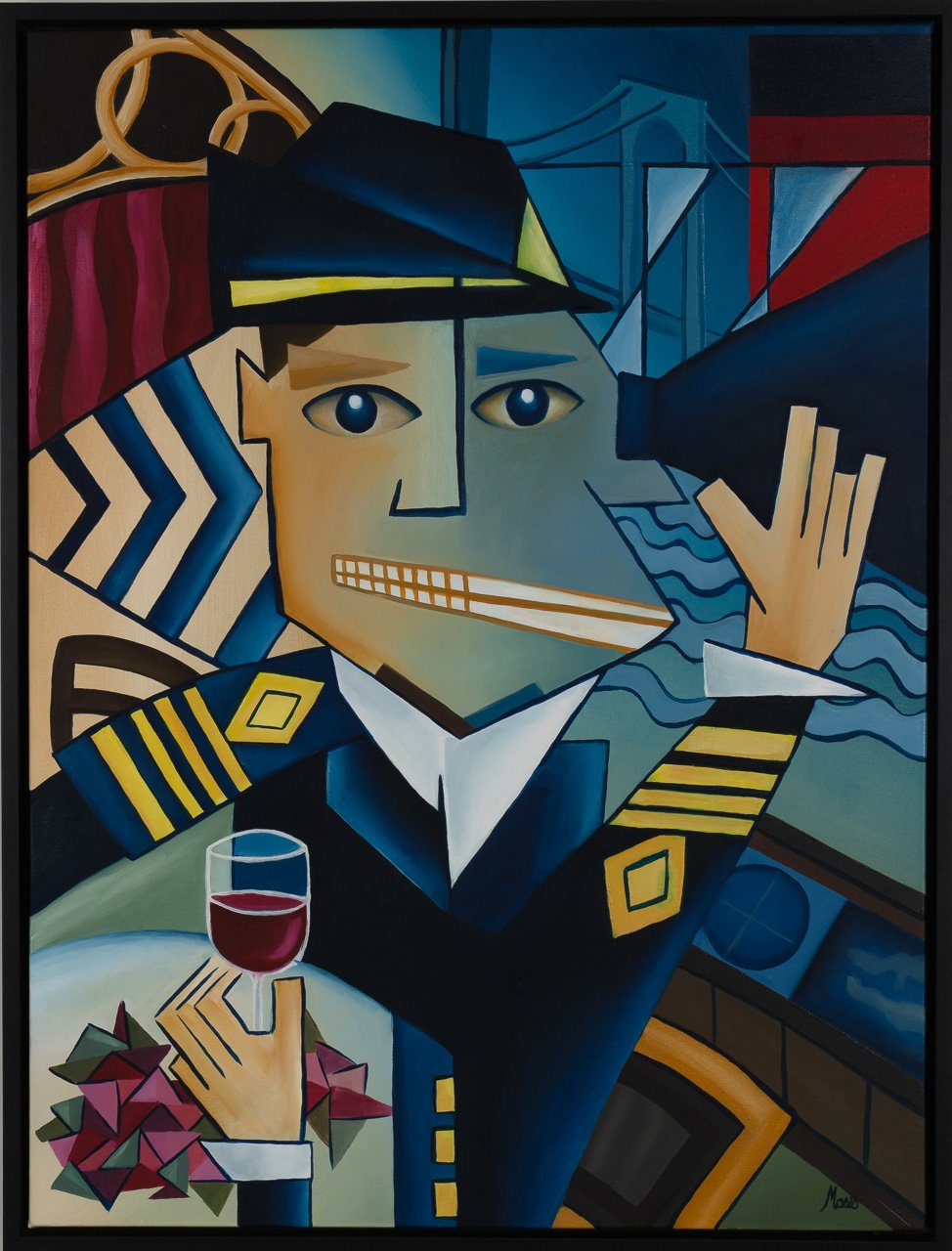 The Captain - Öl auf Leinwand, 80 x 60 cm, 2024