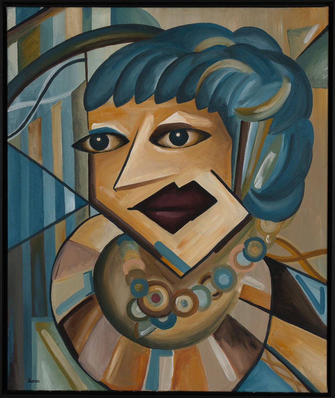 The Dame - Acryl auf Leinwand, 60 x 50 cm, 2024