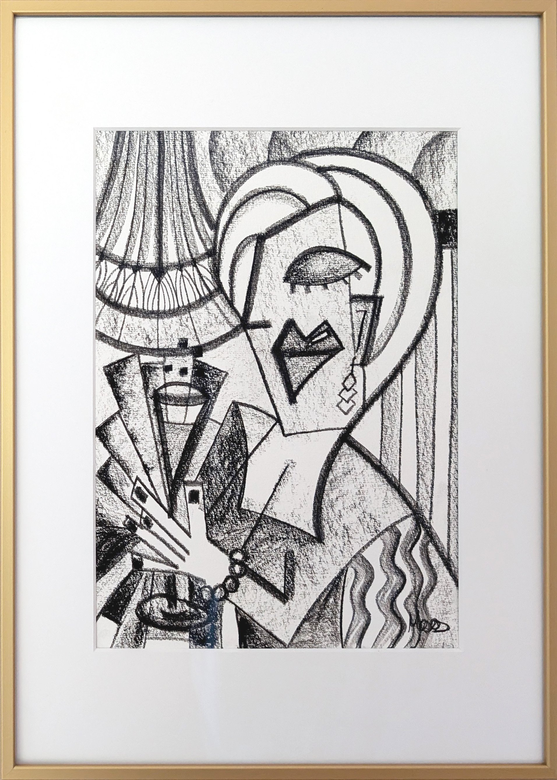 Mrs. Templeton - Kohle auf Papier, 29,7 x 21 cm, 2025