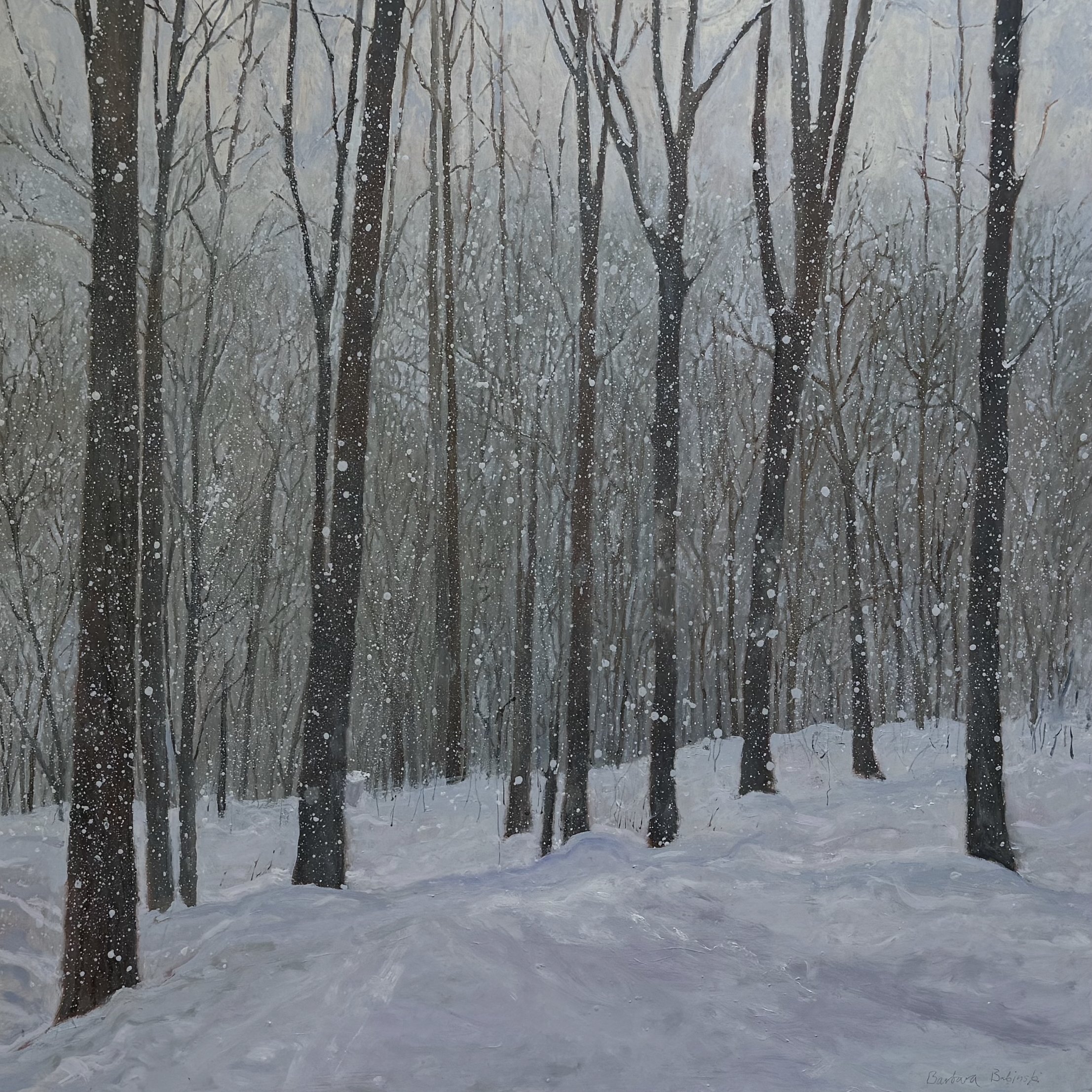 Snowstorm at the Sugarbush
24in x24in oil on masonite SOLD