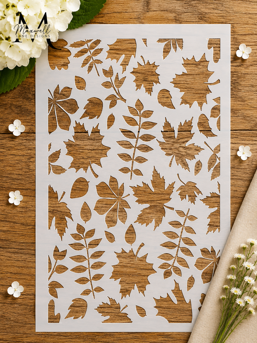 Falling Leaves Stencil