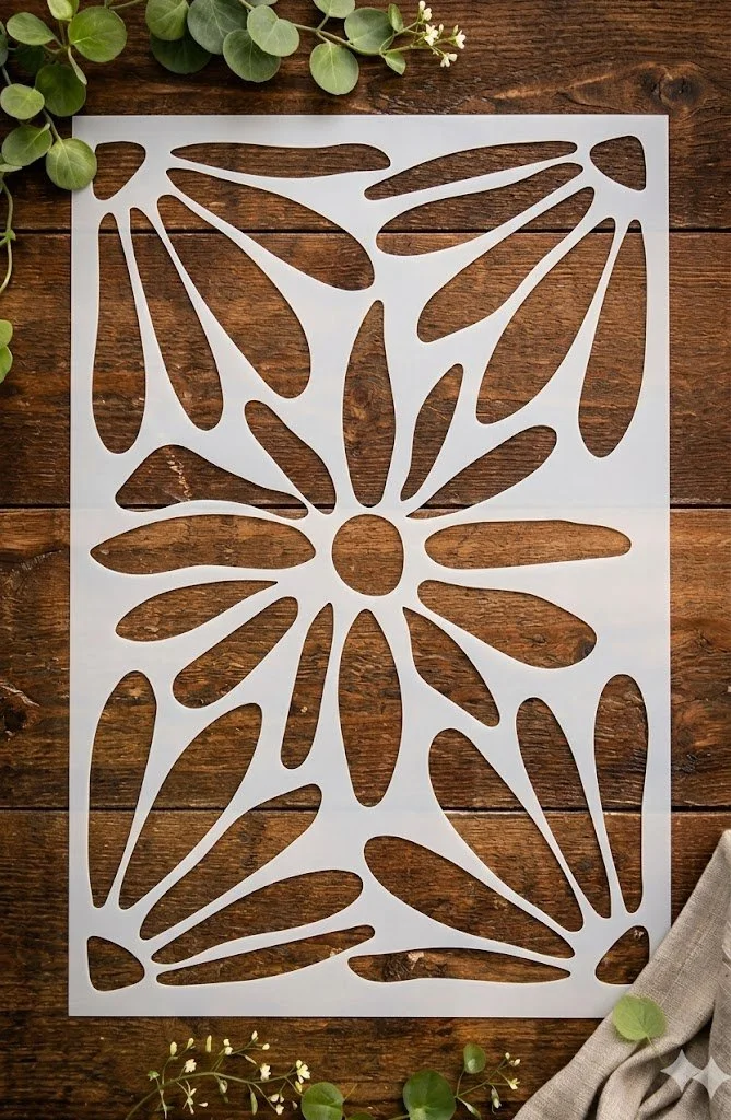 The Sunburst Daisy Stencil