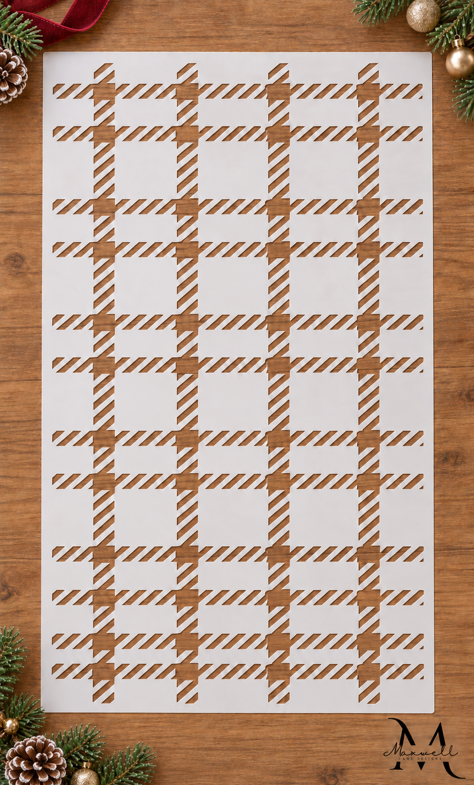 Heirloom Weave Plaid Stencil