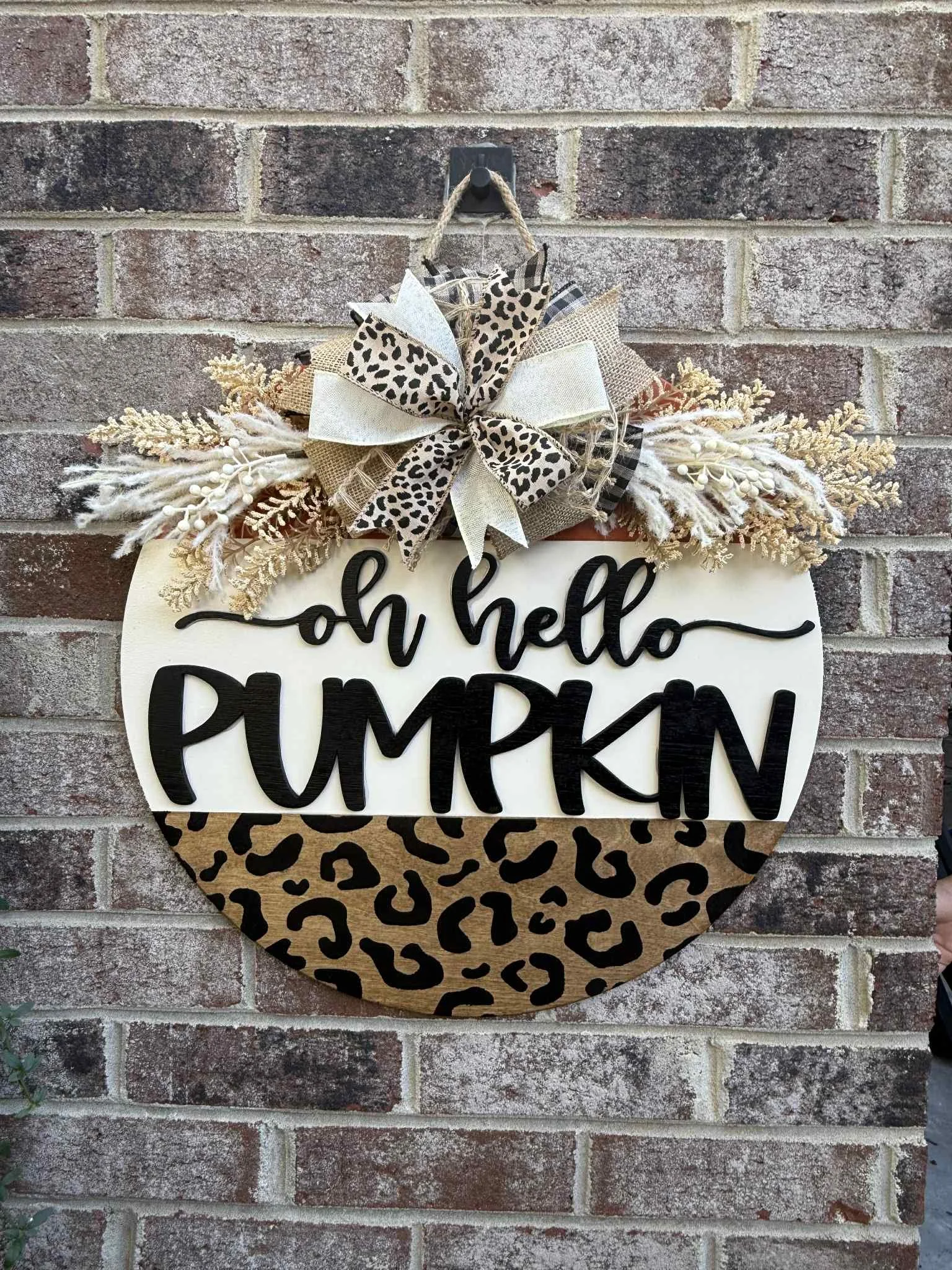 DIY Oh Hello Pumpkin wood cutout