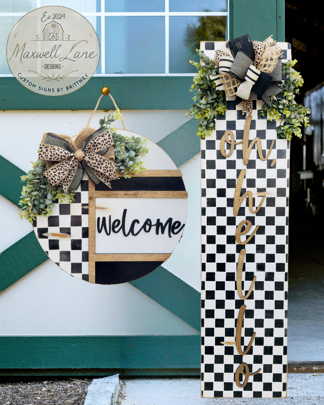 Welcome/Oh, Hello Custom Word Cutouts