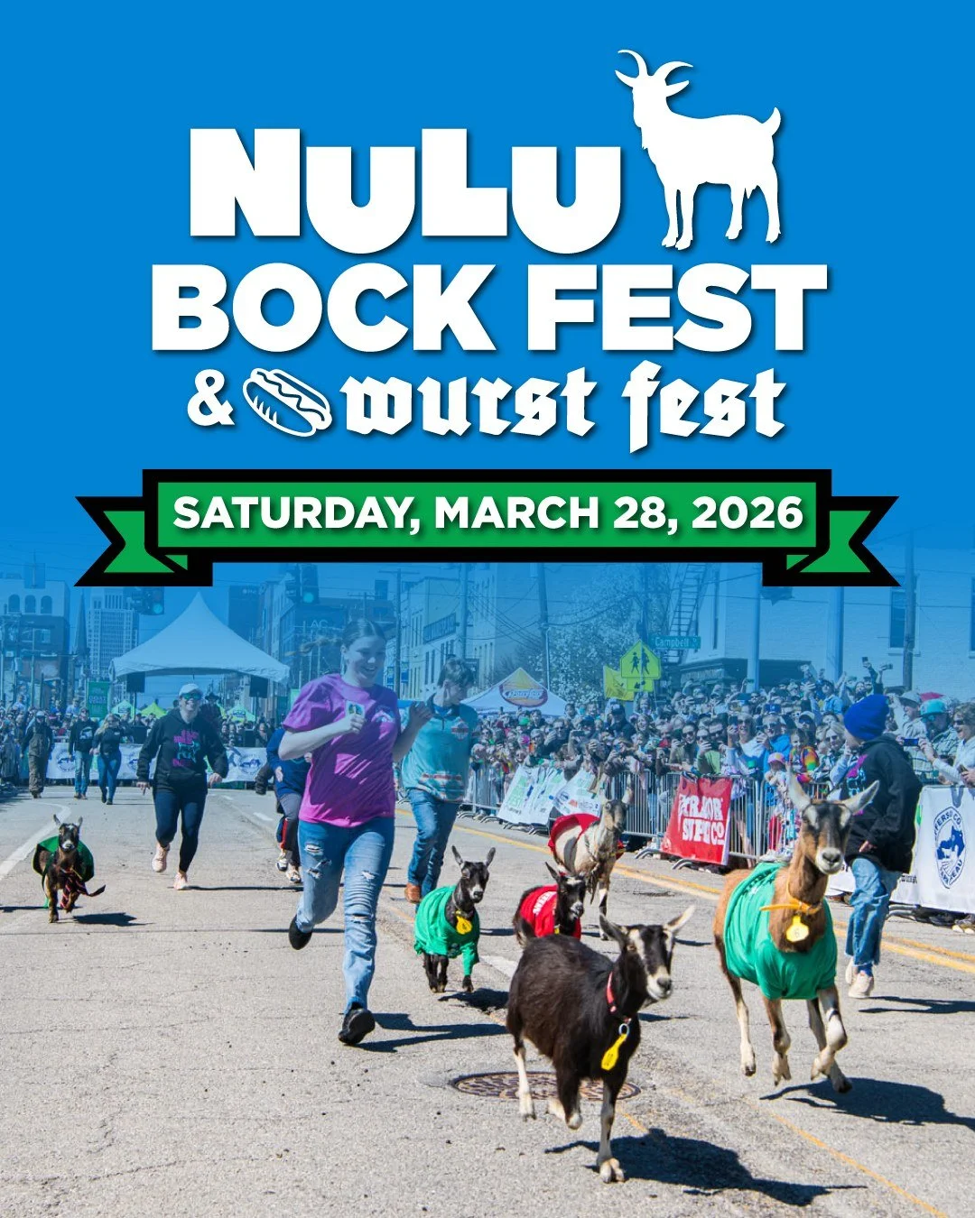 🐐 Spring&rsquo;s calling and it sounds like goat hooves on Market Street.

NuLu Bock Fest is BACK on Saturday, March 28th from 12&ndash;6 PM, and we&rsquo;re going big for year nine. Four blocks of bock beers from local breweries, craft cocktails, l