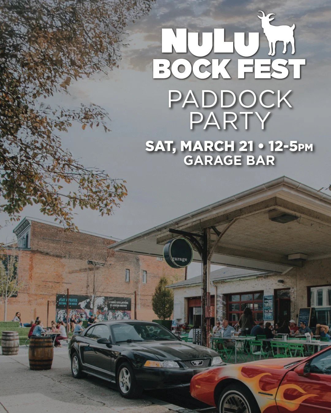 The goats are clocking in for brunch. 🐐🥂

Join us at Paddock Party and meet this year&rsquo;s four-legged contenders before they hit the track at Bock Fest.

📍 @garageonmarket 
📅 Saturday, March 21
⏰ 12&ndash;5PM, no registration required 

Sip a