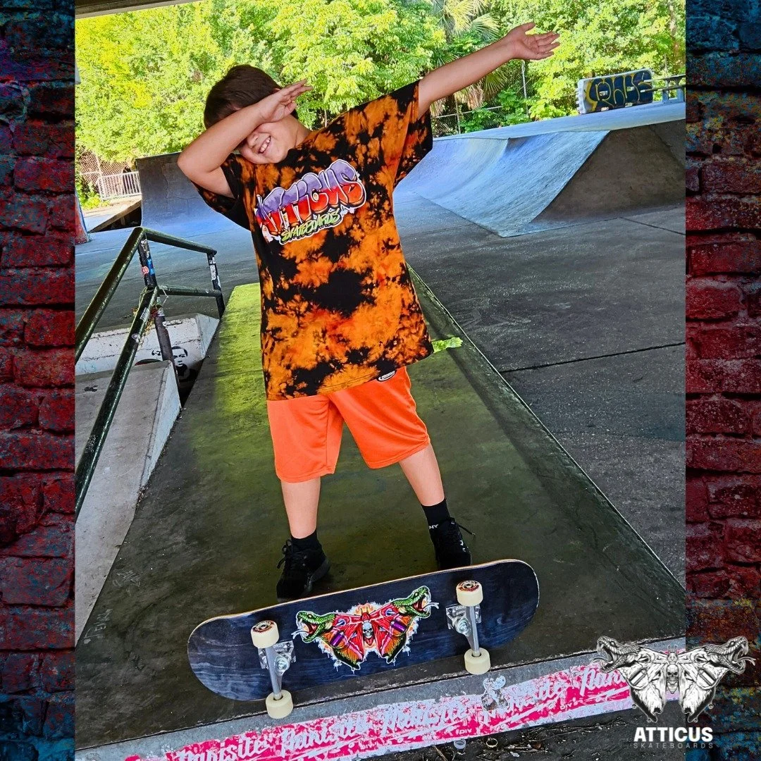 Little Bro and Street Rep Commander, Nugs, repping the way he knows best.
#atticusskateboards #skateboarding #skateboard #familyowned #family #brand #skater #skatepark