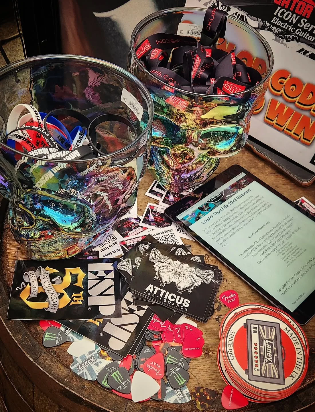 @tmexp has free stickers and bracelets ❤️ #louderthanlife