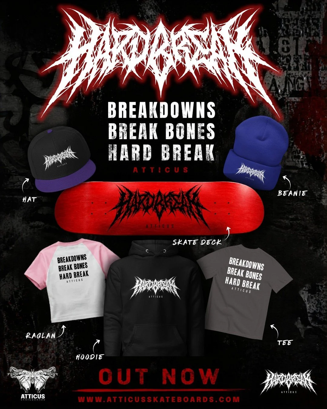 In honor of T&rsquo;s birthday, we&rsquo;re launching the **Hard Break&trade; Collection**. 

Inspired by his love of music &mdash; inherited straight from his parents &mdash; this line was built from heavy breakdowns, hardcore chaos, late-night play