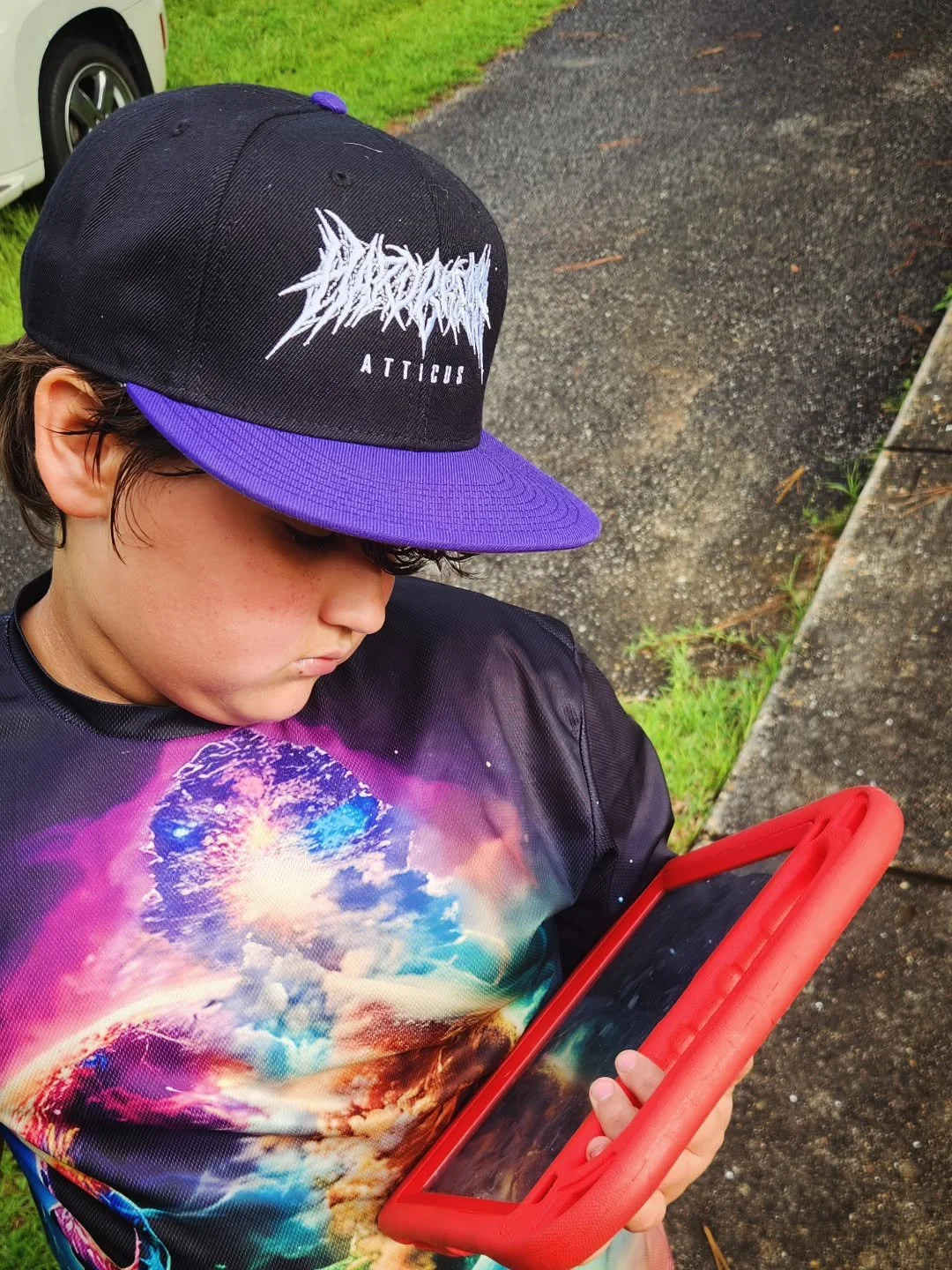 Little brother repping the new Hard Break snapback. 🖤💜
Starting young.

#HardBreak #AtticusSkateboards #SkateCulture #Streetwear #FYP