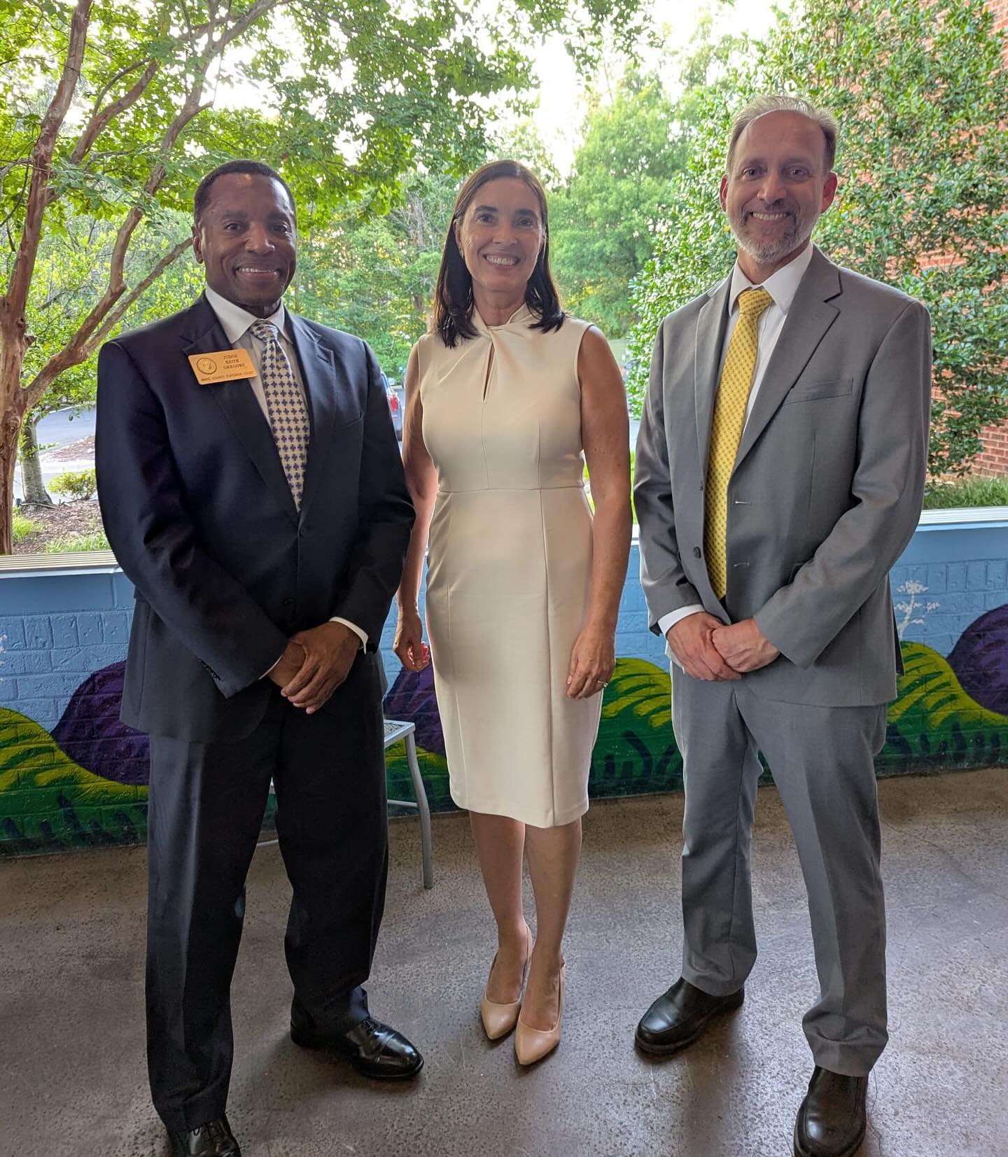 Discussing all things judiciary at last night&rsquo;s event with Judge Gregory &amp; Judge Hampson. Thank you for having us West Cary Wake County Dems! @wakedems @tobyhampson4nc ⚖️
.
.
.
#JusticeEarls #ReElectJusticeEarls #JusticeAnitaEarls #NCPol #W