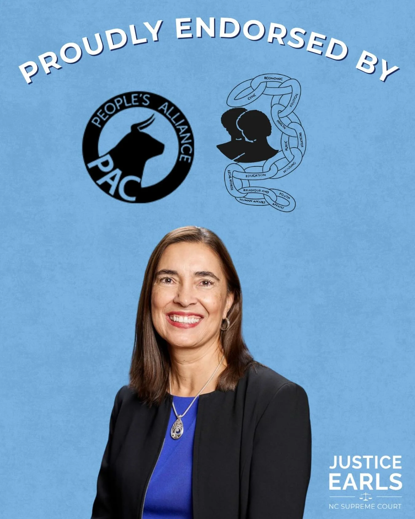 A huge thank you to the People&rsquo;s Alliance PAC and the Durham Committee on the Affairs of Black People for endorsing me for re-election to the North Carolina Supreme Court. These organizations do critical work educating voters, engaging communit