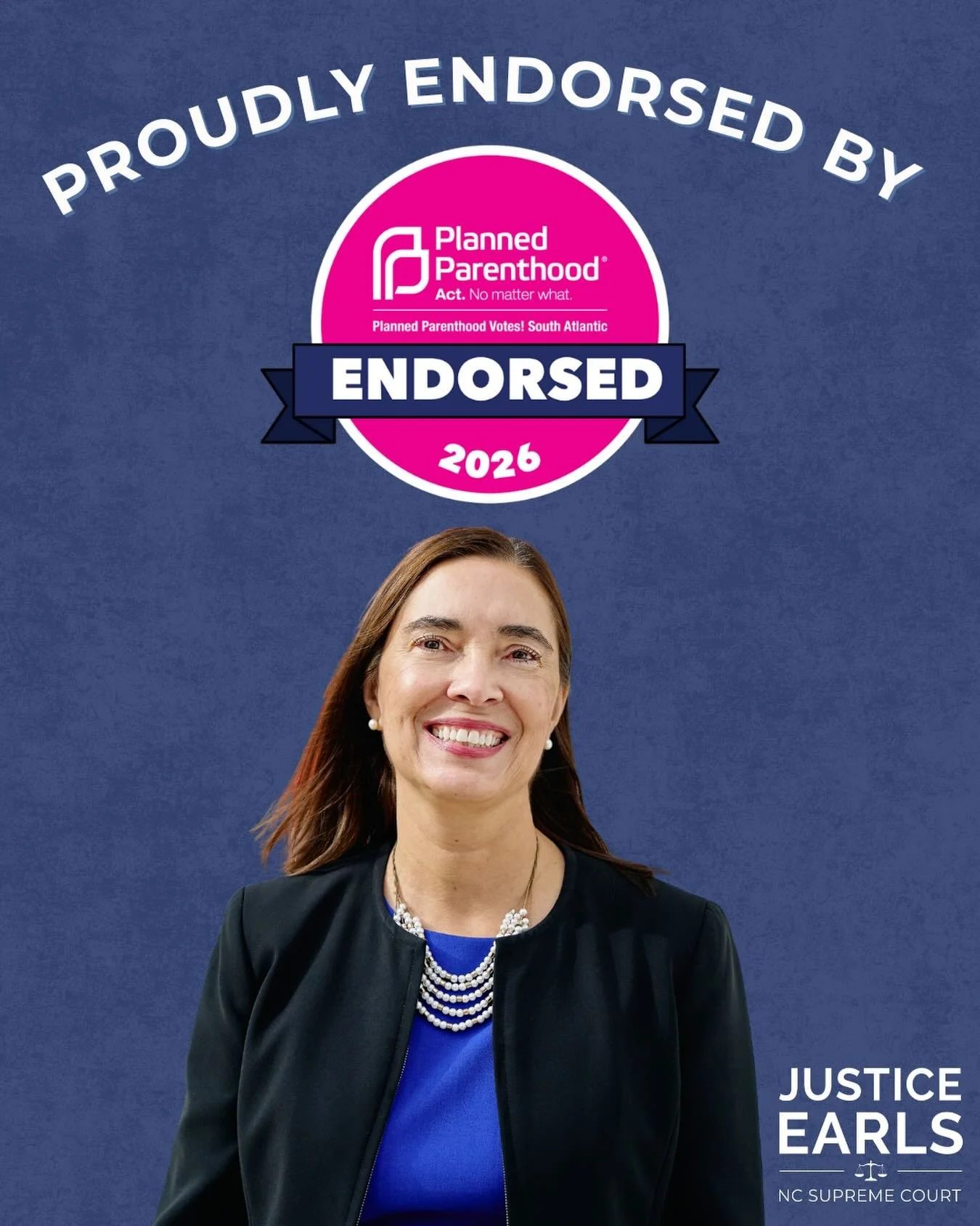 I am deeply honored to receive the endorsement of Planned Parenthood Votes South Atlantic!

This endorsement is about freedom &mdash; the freedom to make your own healthcare decisions and the right to privacy. It is about ensuring that our courts uph