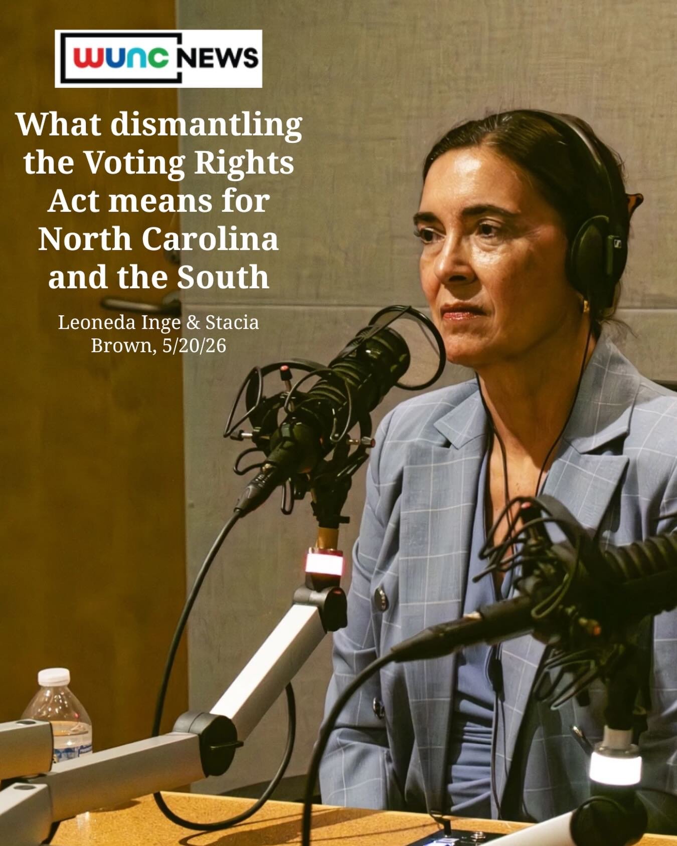 After the recent Callais decision gutted the Voting Rights Act, voters here in North Carolina and across the South have found themselves asking the same question: how does this impact us? 

Leoneda Inge of WUNC&rsquo;s &ldquo;Due South&rdquo; intervi
