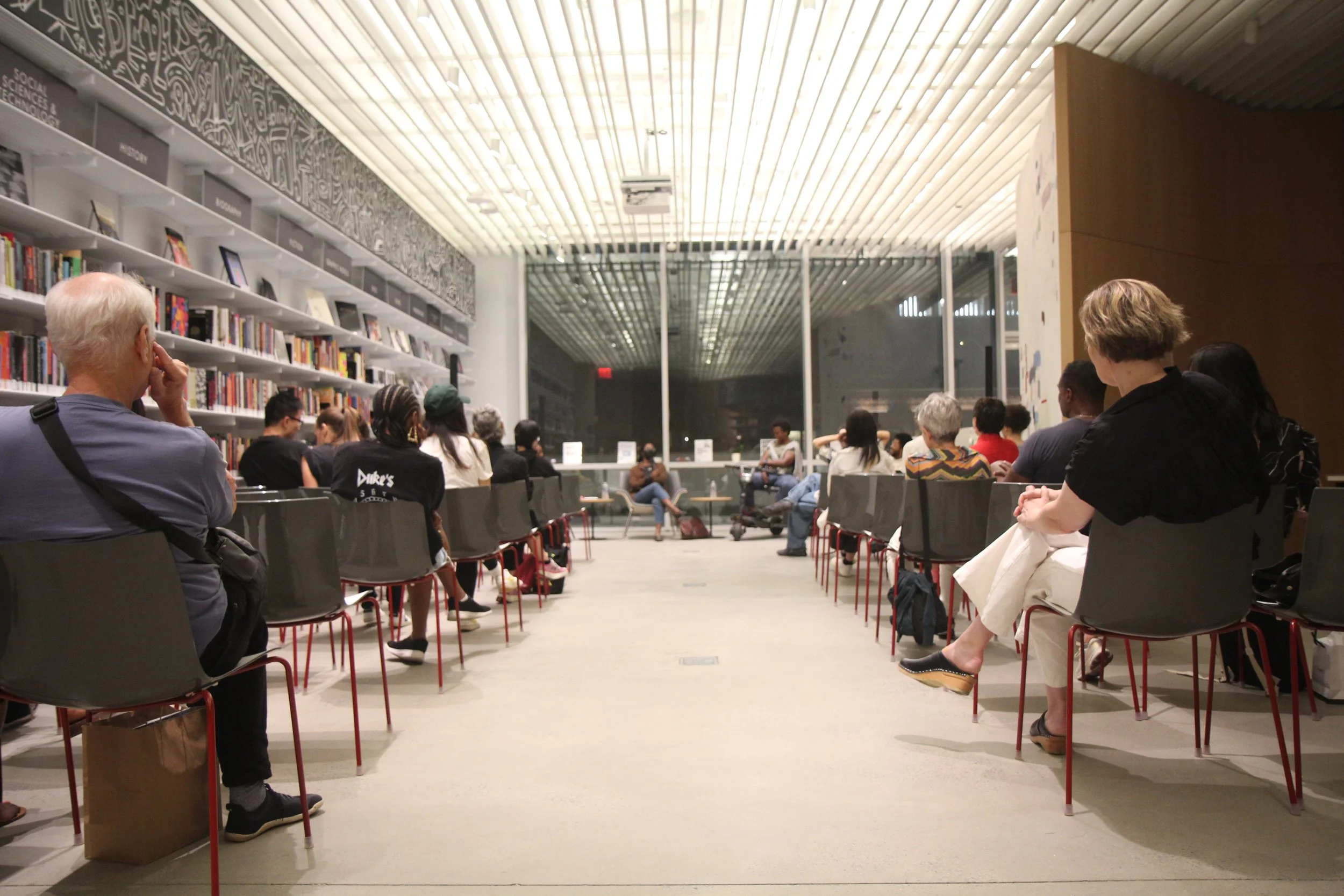 Guests attend a panel discussion at the Brooklyn Museum in Oct 2025.