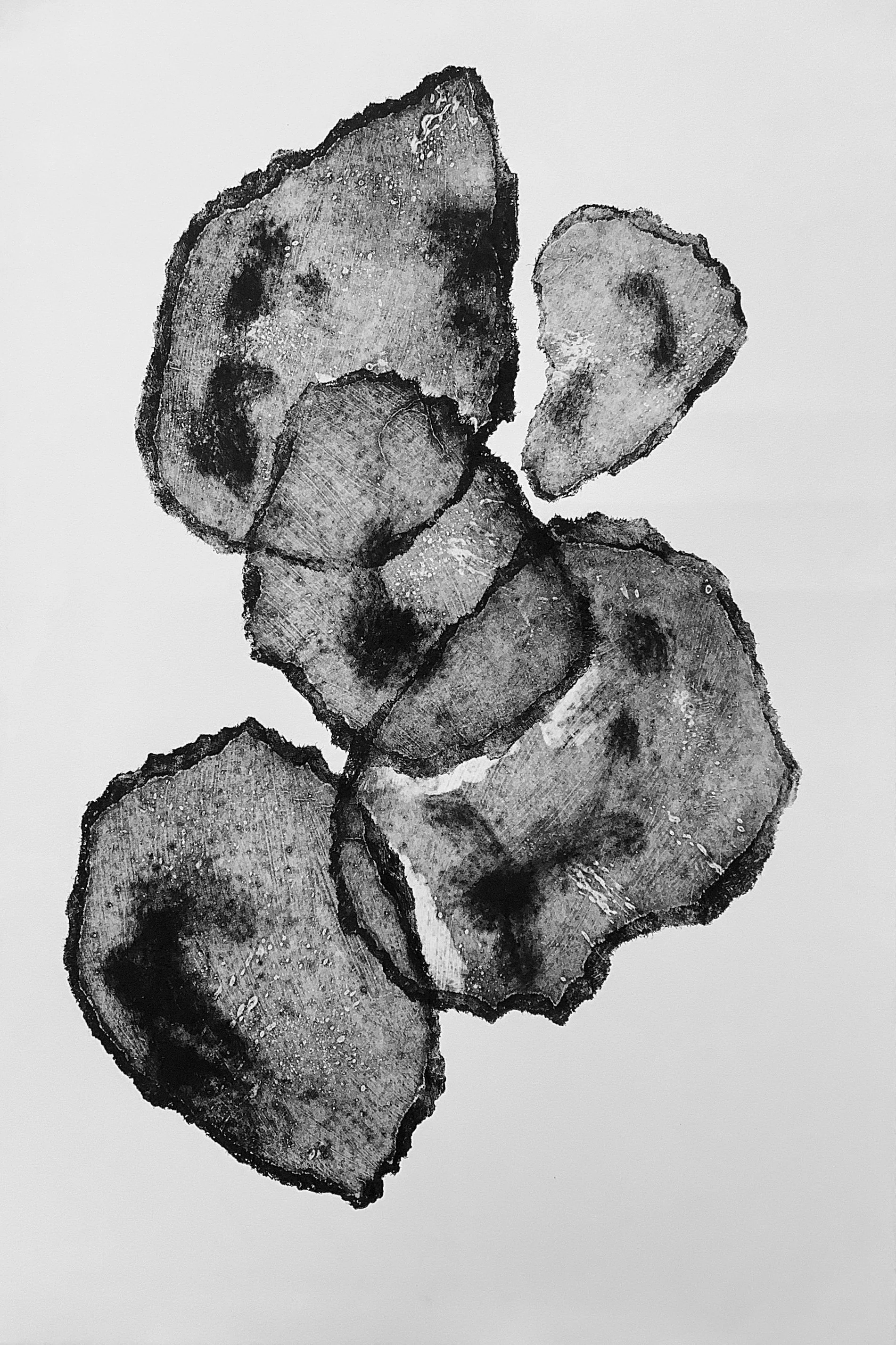 Abstract collagraph print by Diane St. Jean