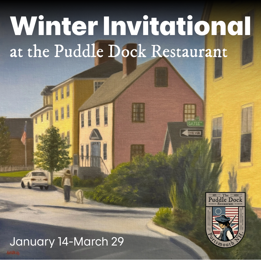 On view at The Puddle Dock Restaurant January 14-March 29. Featured image by Susannah Murad