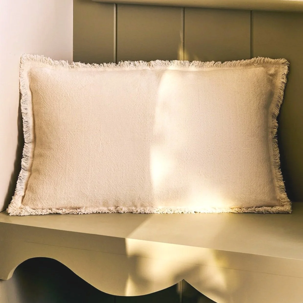 Calin Ivory Linen Blend Cushion 30cm x 50cm