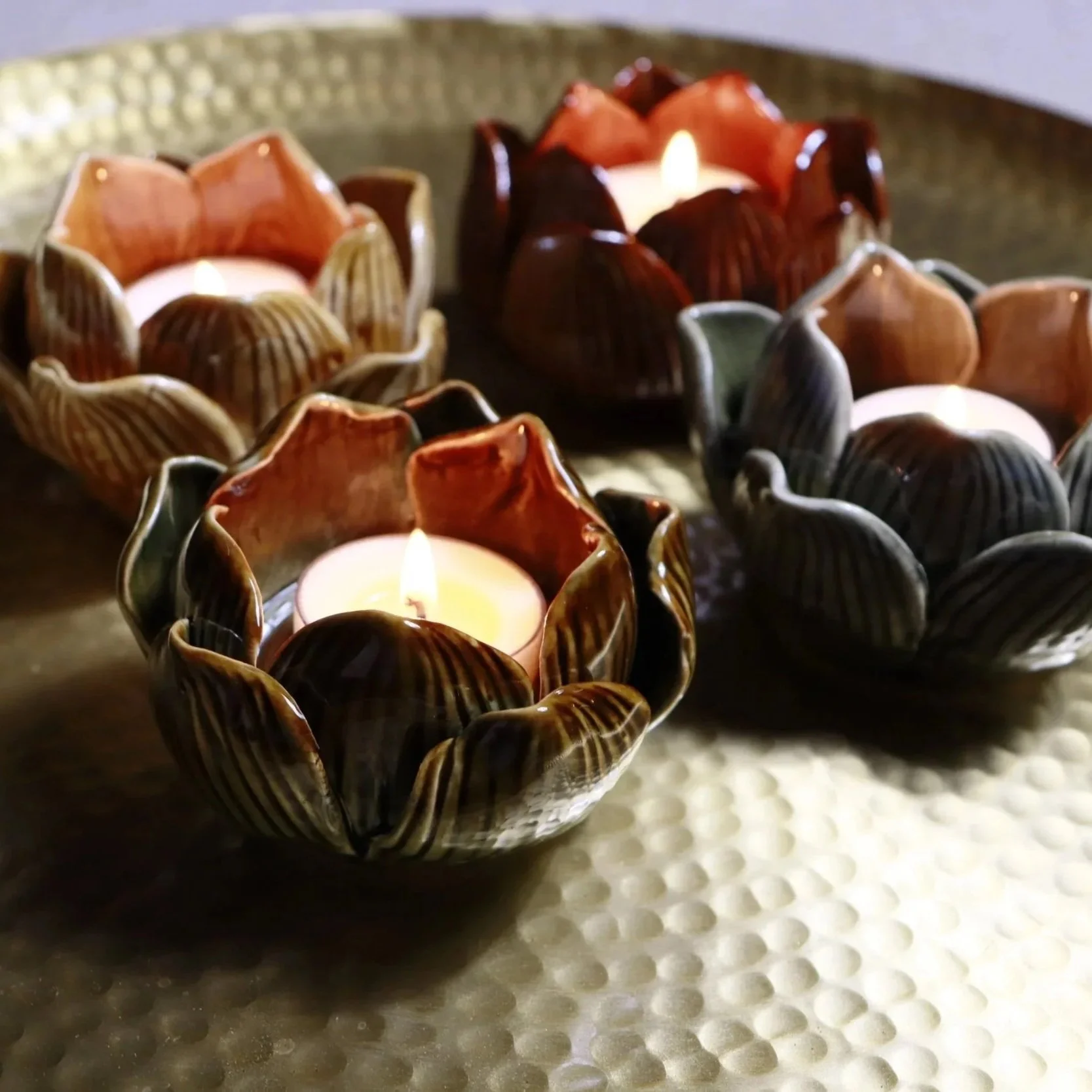 Lotus Leaf  Tealight Holders Giftset