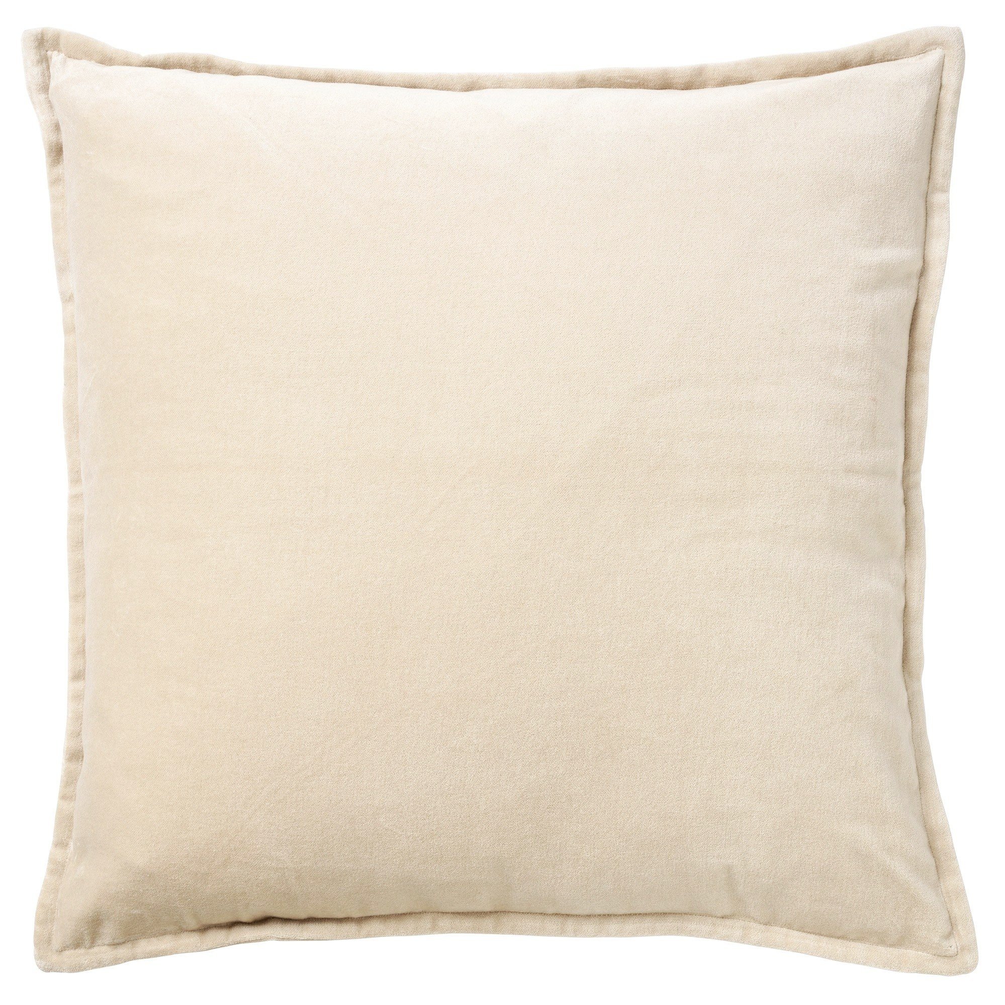 Pale Stone Velvet Cushion 50 x 50 cm