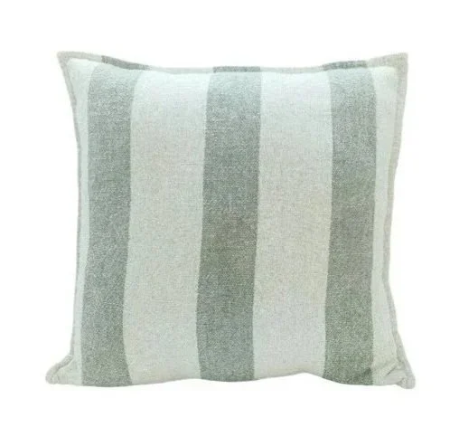 Casa Stripe Sage Linen Blend Cushion 50 x 50 cm