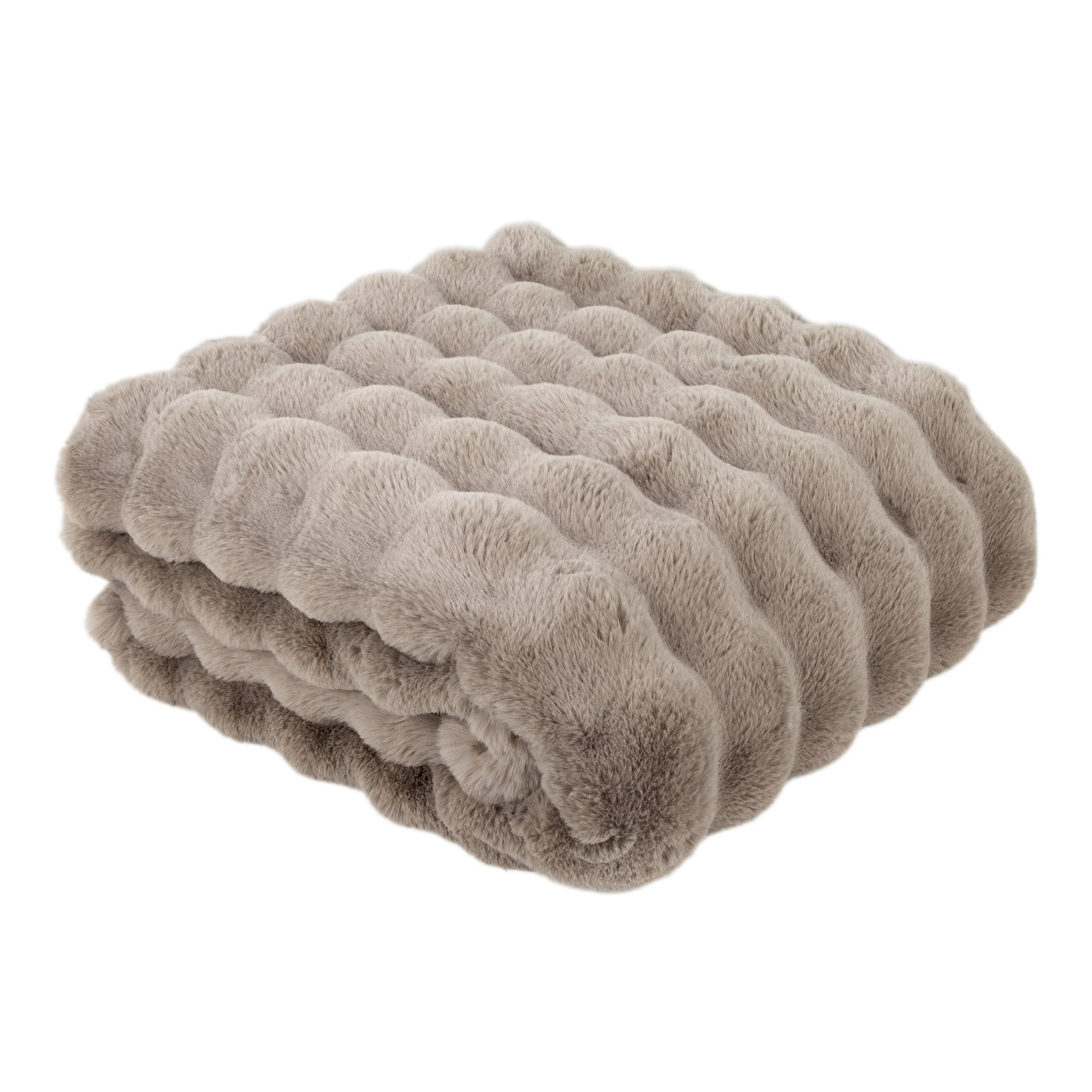 Marelle Taupe Faux Fur Throw 150 cm x  200 cm