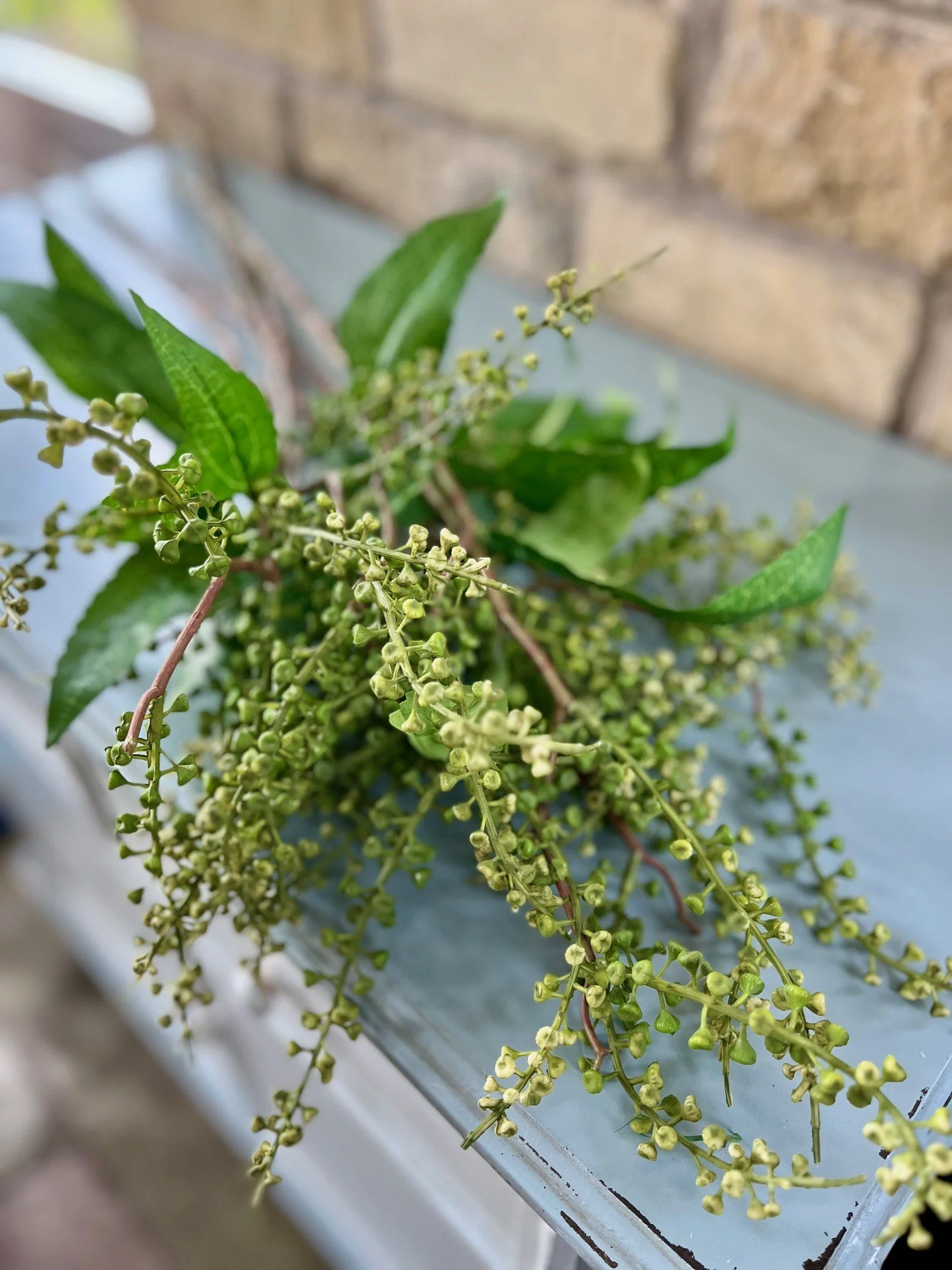 Green Phytolacca Faux Spray