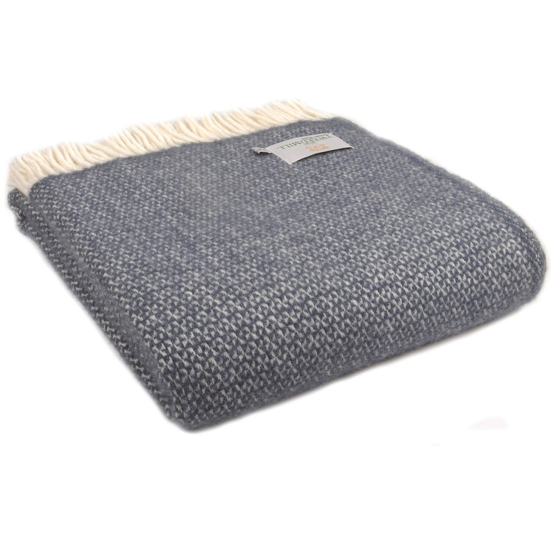 Tweedmill Illusion Blue Slate Wool Throw