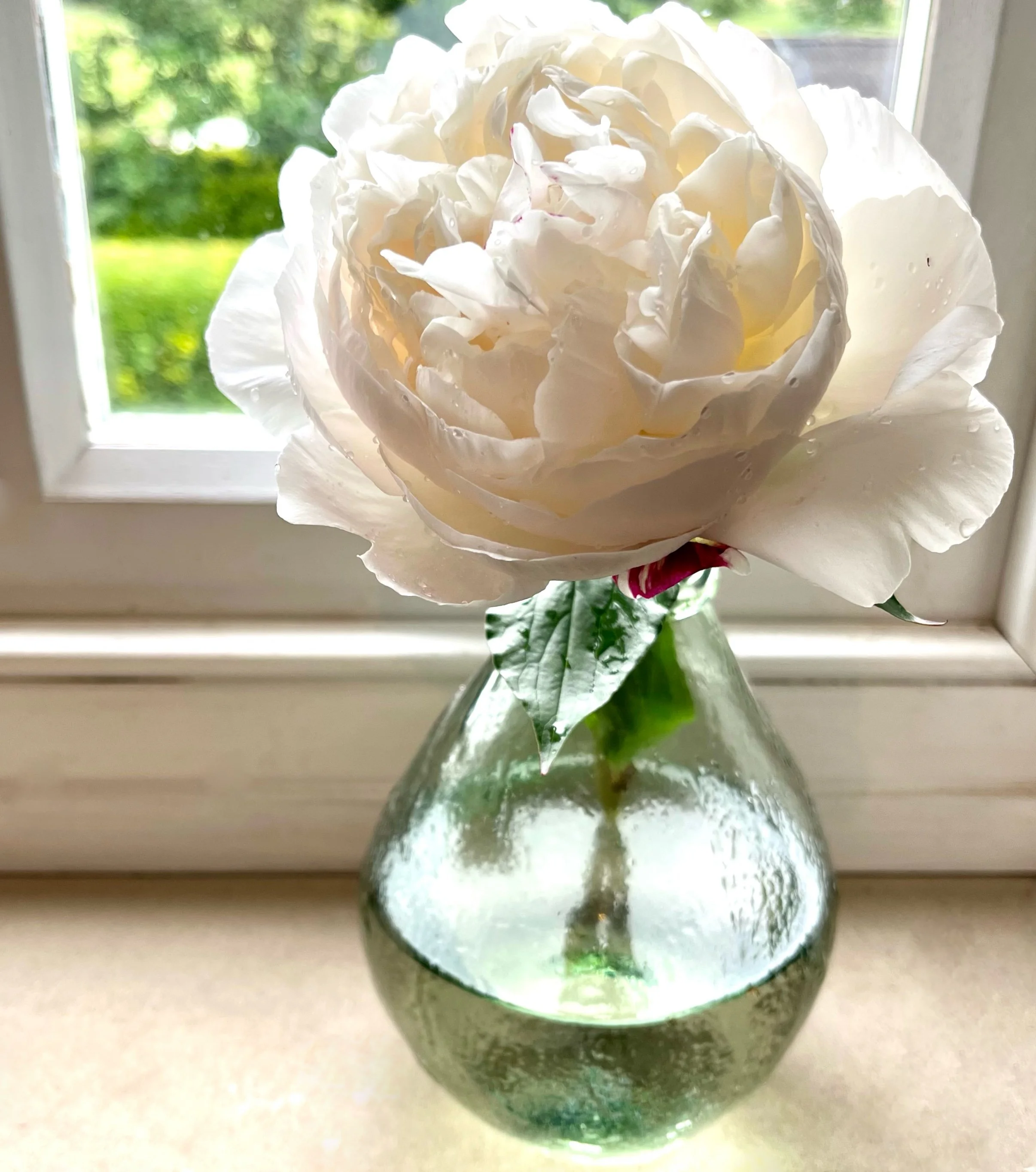 Small Vernham Recycled Glass Teardrop Vase 16cm  x 13cm