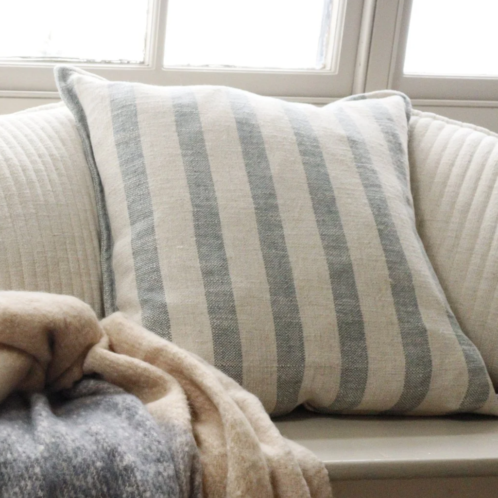 Cala Stripe Linen Blend Cushion 50 x 50 cm