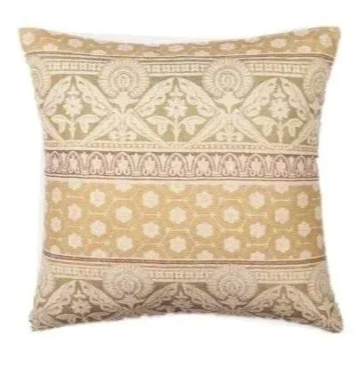 Manjul Ochre Linen Cushion  50 cm x 50 cm