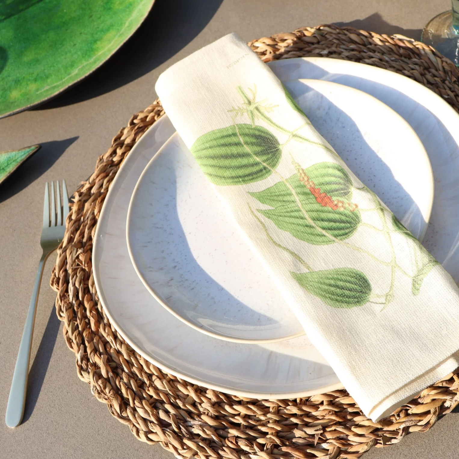 Organic Botanical Linen Napkins (Set of 6)