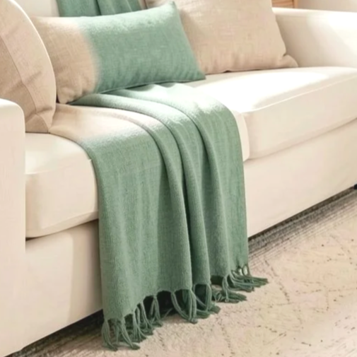 Daya Ombre Blend Cotton Throw 130cm cm x 170 cm