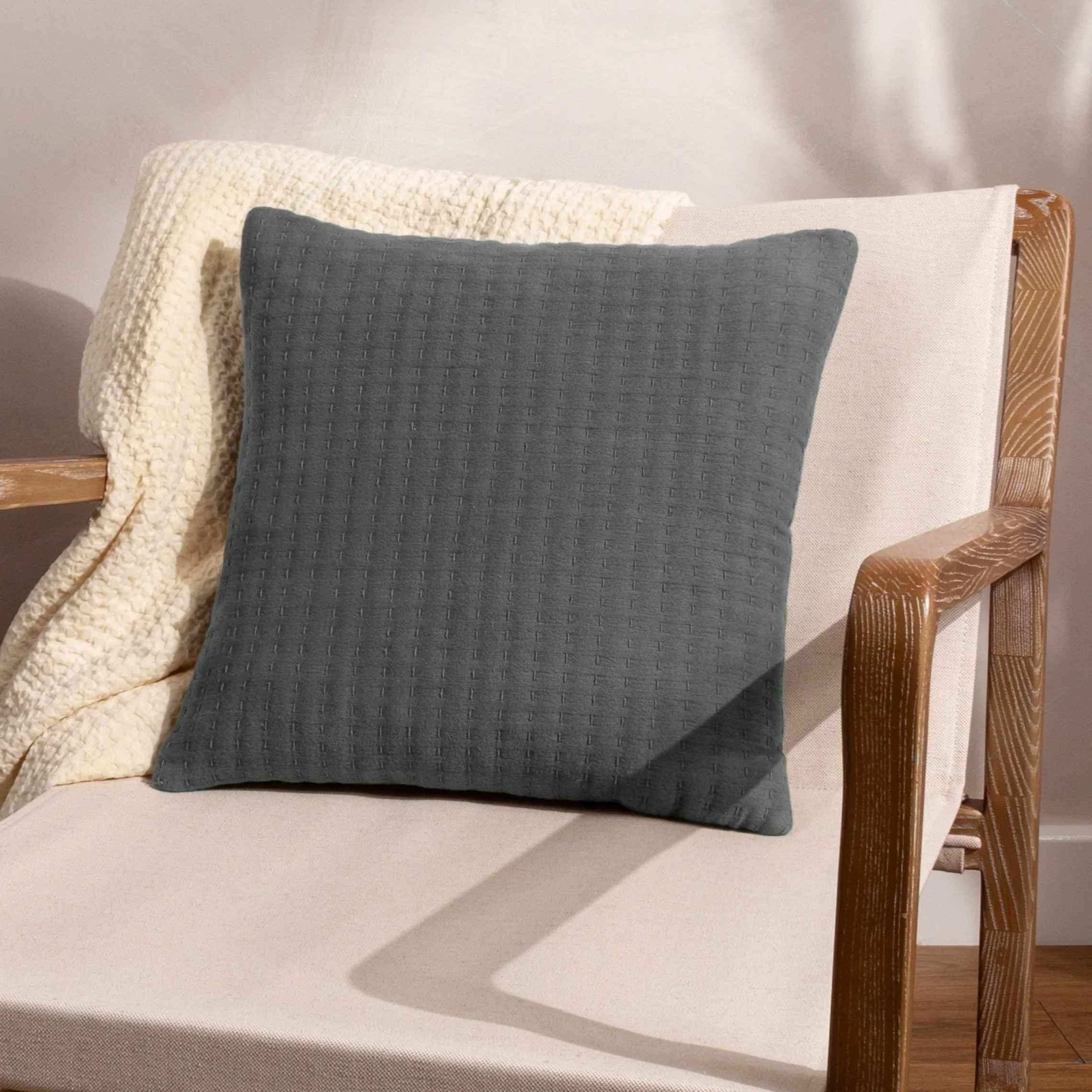 Hush Cotton Cushion Dusk Midnight Blue  45 x 45 cm