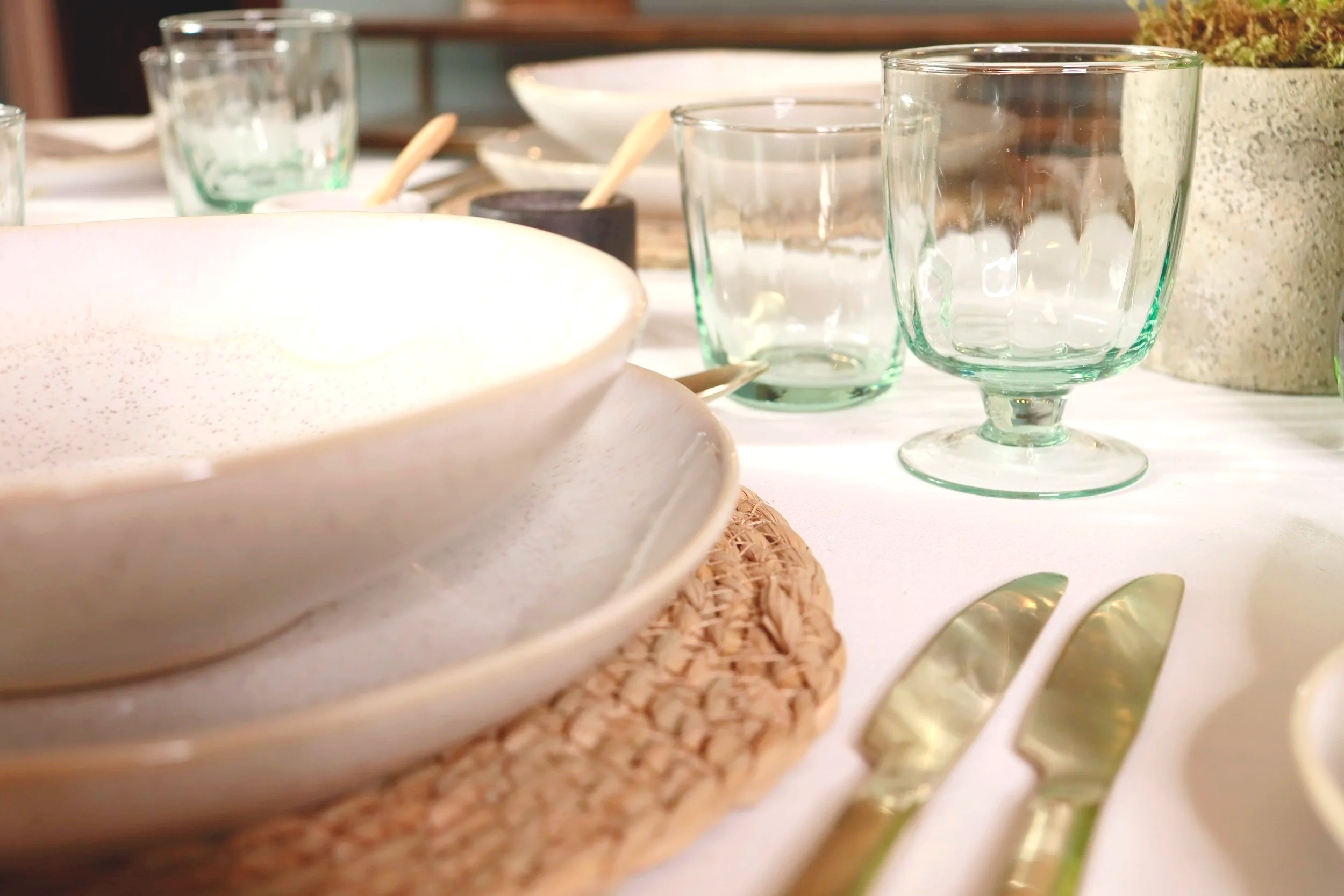 recycled glass tumblers