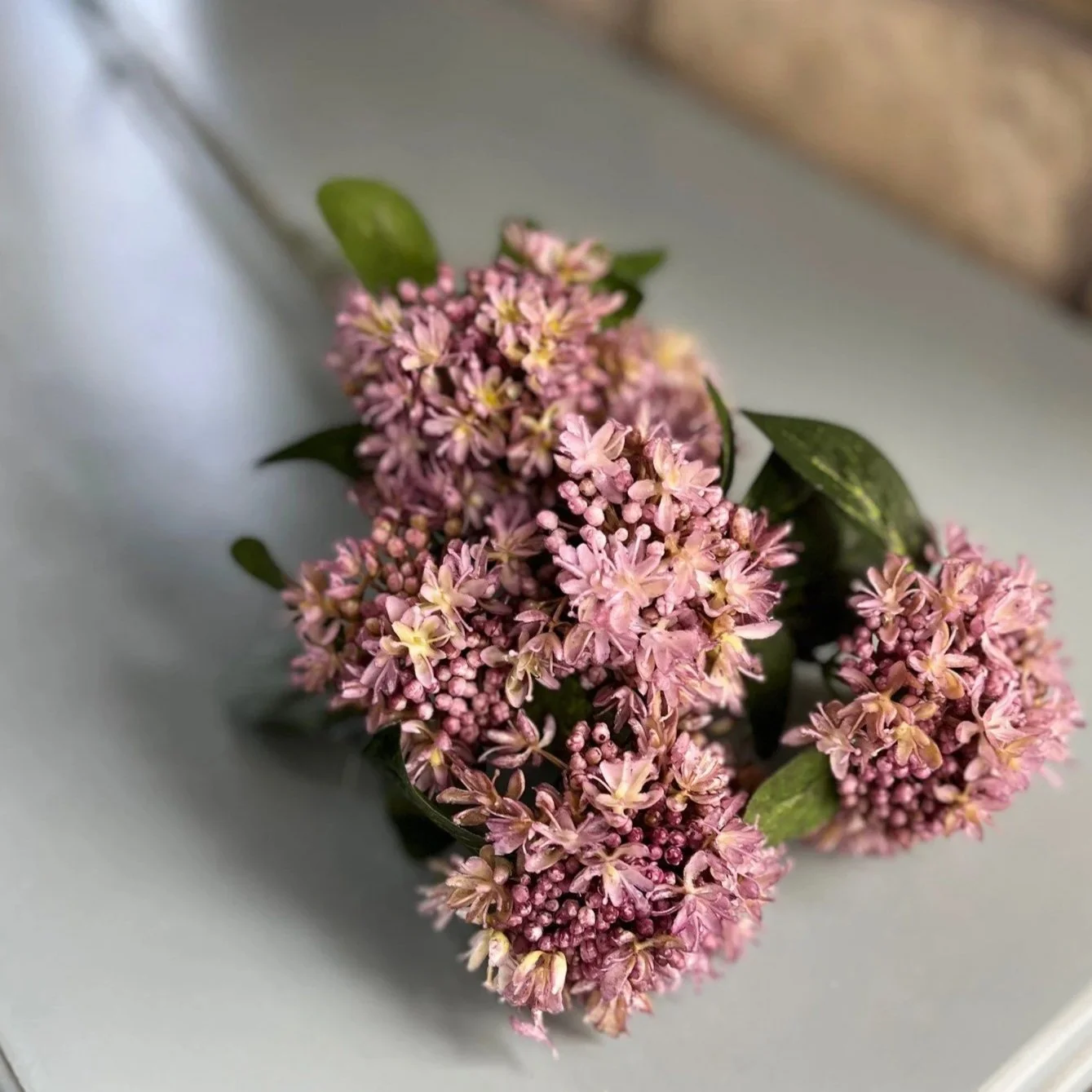 Purple Sedum Faux Spray