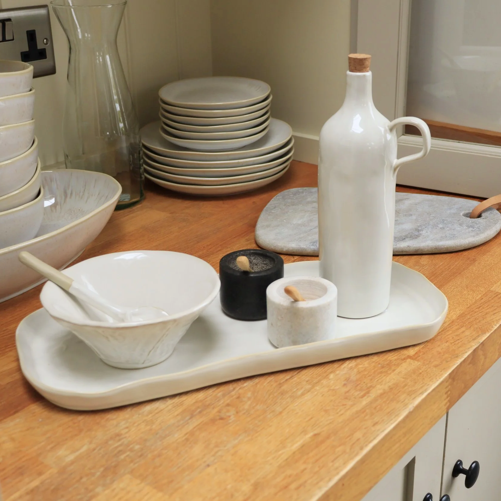 Olea Serving Tray White