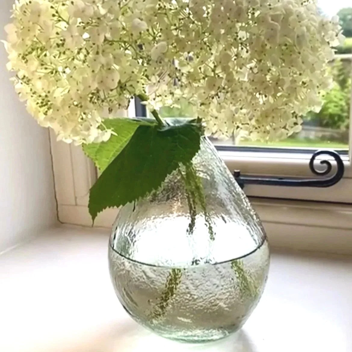 Small Vernham Recycled Glass Teardrop Vase 16cm  x 13cm