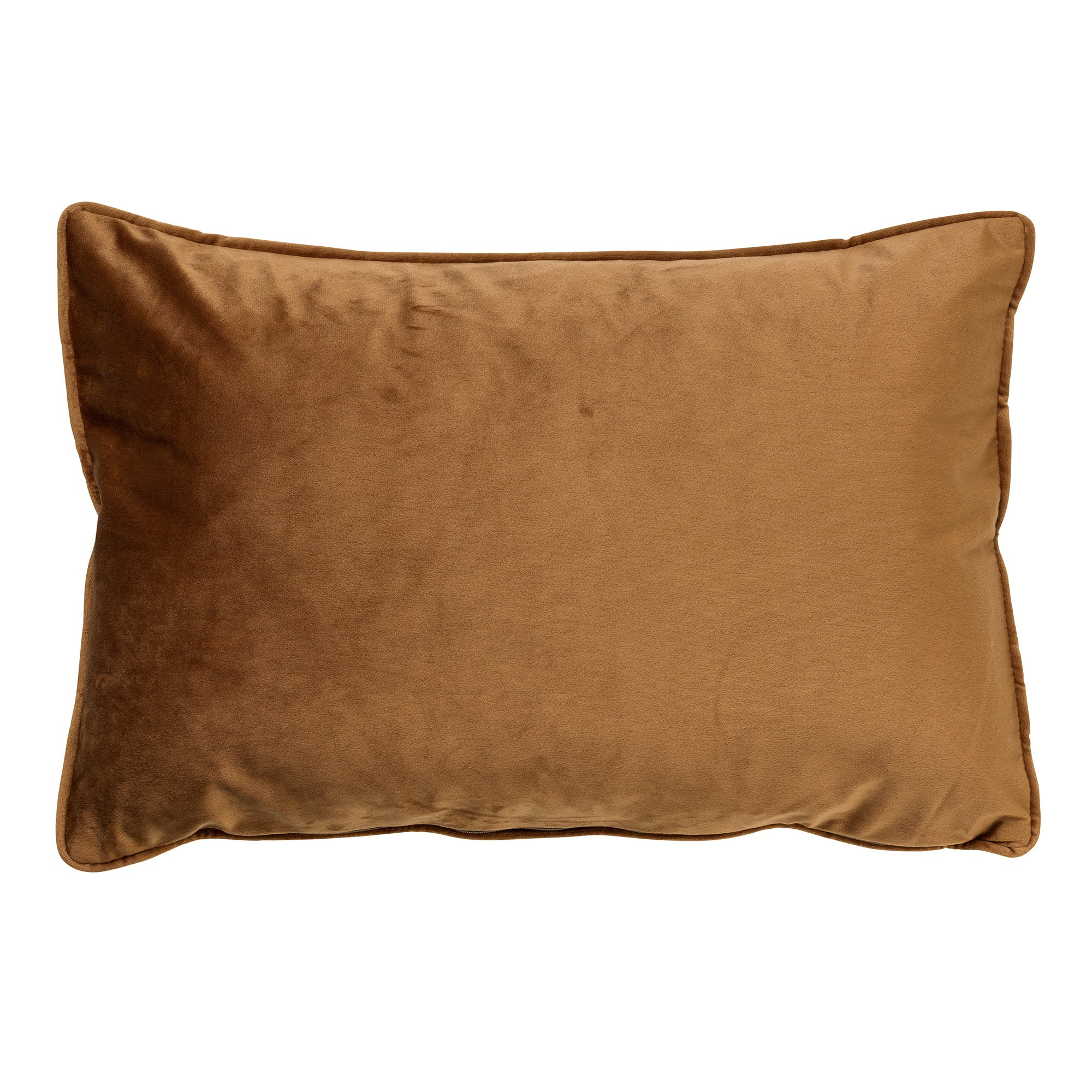 Rich Tobacco Brown Velvet Cushion 30 x 50cm