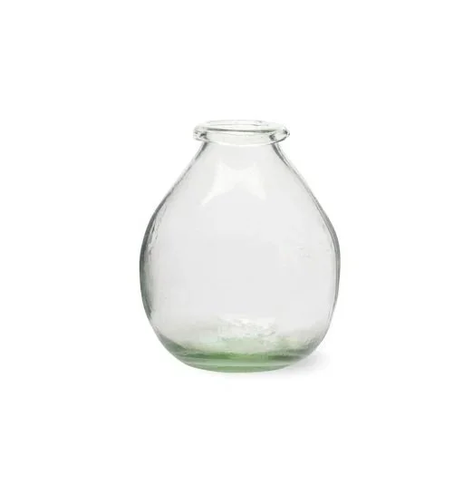 Small Vernham Recycled Glass Teardrop Vase 16cm  x 13cm