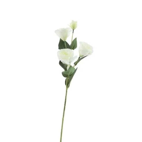 White Lisianthus Flower Faux Spray