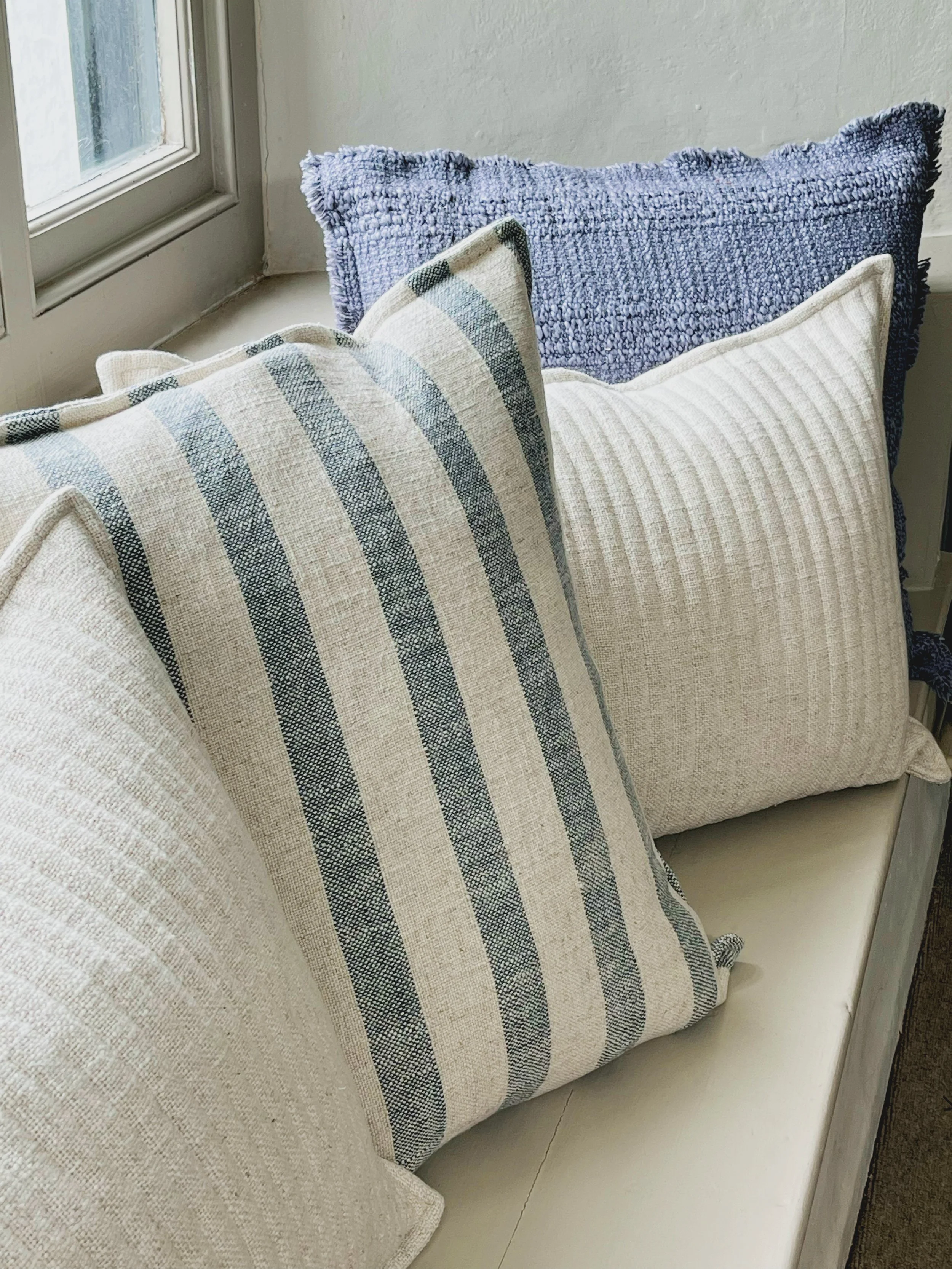 Cala Stripe Linen Blend Cushion 50 x 50 cm