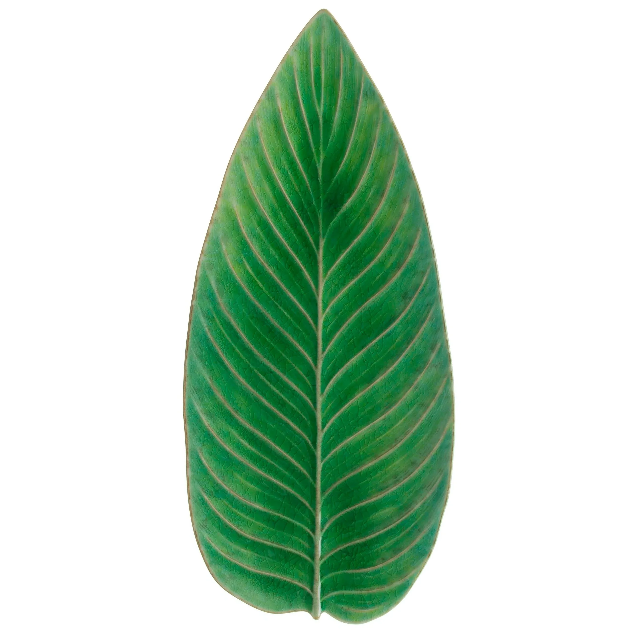 Costa Nova Riviera Tomate Strelizia Leaf Platter Green 38.9 cm